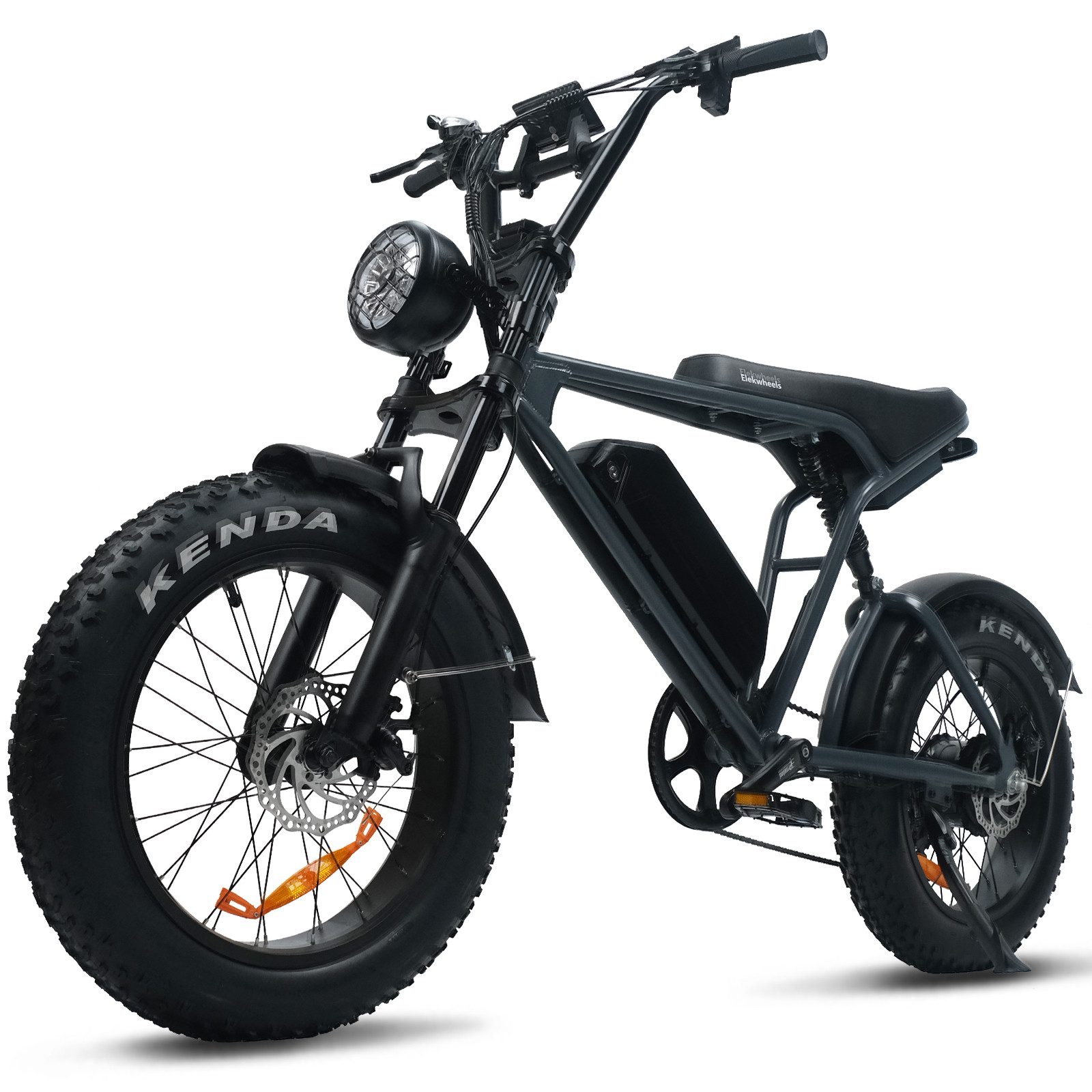 Vankel E-Bike Cityrad Schneemobil E6 48V 15Ah 720WH 250W 80Nm Drehmoment 100 km Reichweite, 7 Gang Shimano, Kettenschaltung, Heckmotor, 720 Wh, (Beleuchtungsset, mit Akku-Ladegerät, mit Akku-Schlüssel, mit Werkzeug), bis 100km, 7 Gang Shimano, Kettenschaltung, Heckmotor Pedelec