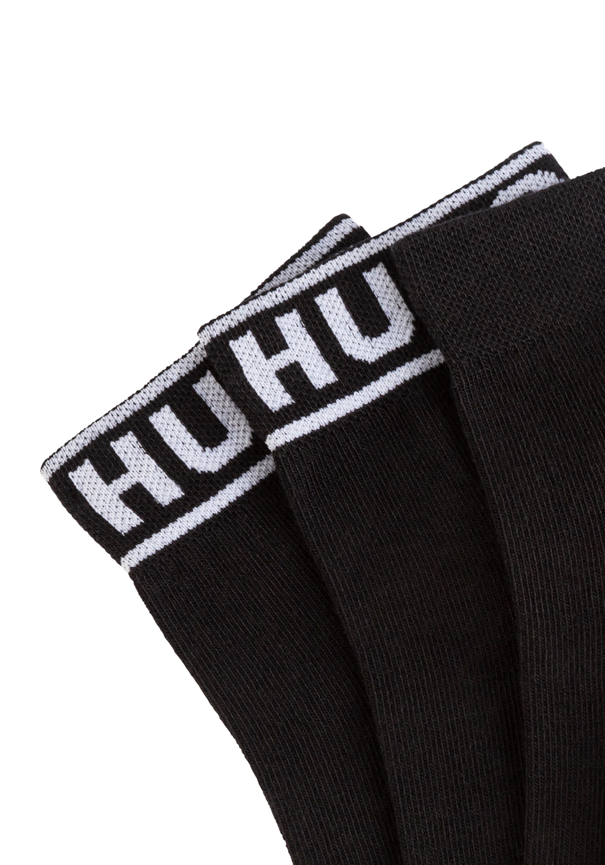 HUGO Freizeitsocken 2P SH LOGO CC W (Set, 2-Paar, 2er) mit Logobund