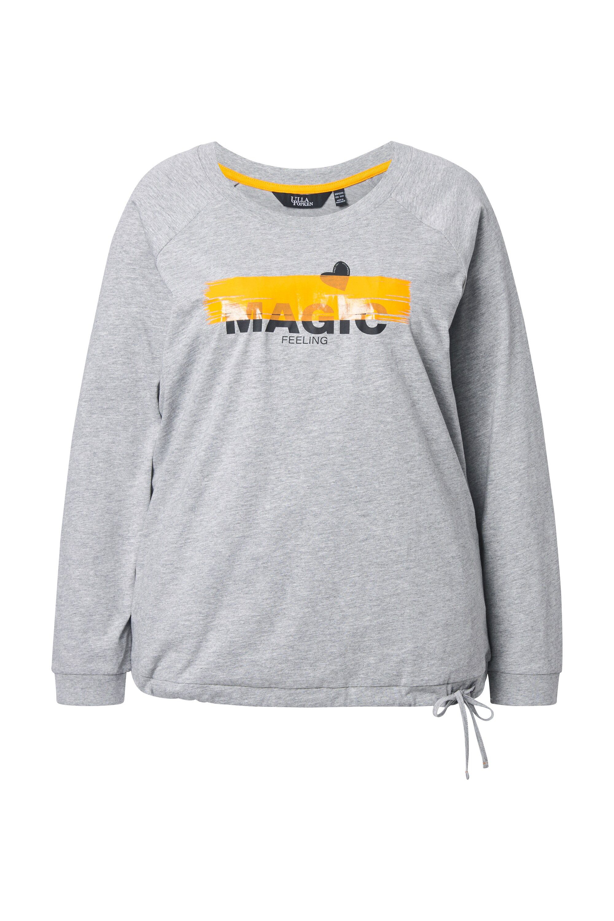 Ulla Popken Longsleeve Shirt Saumband Boxy Rundhals Langarm günstig online kaufen