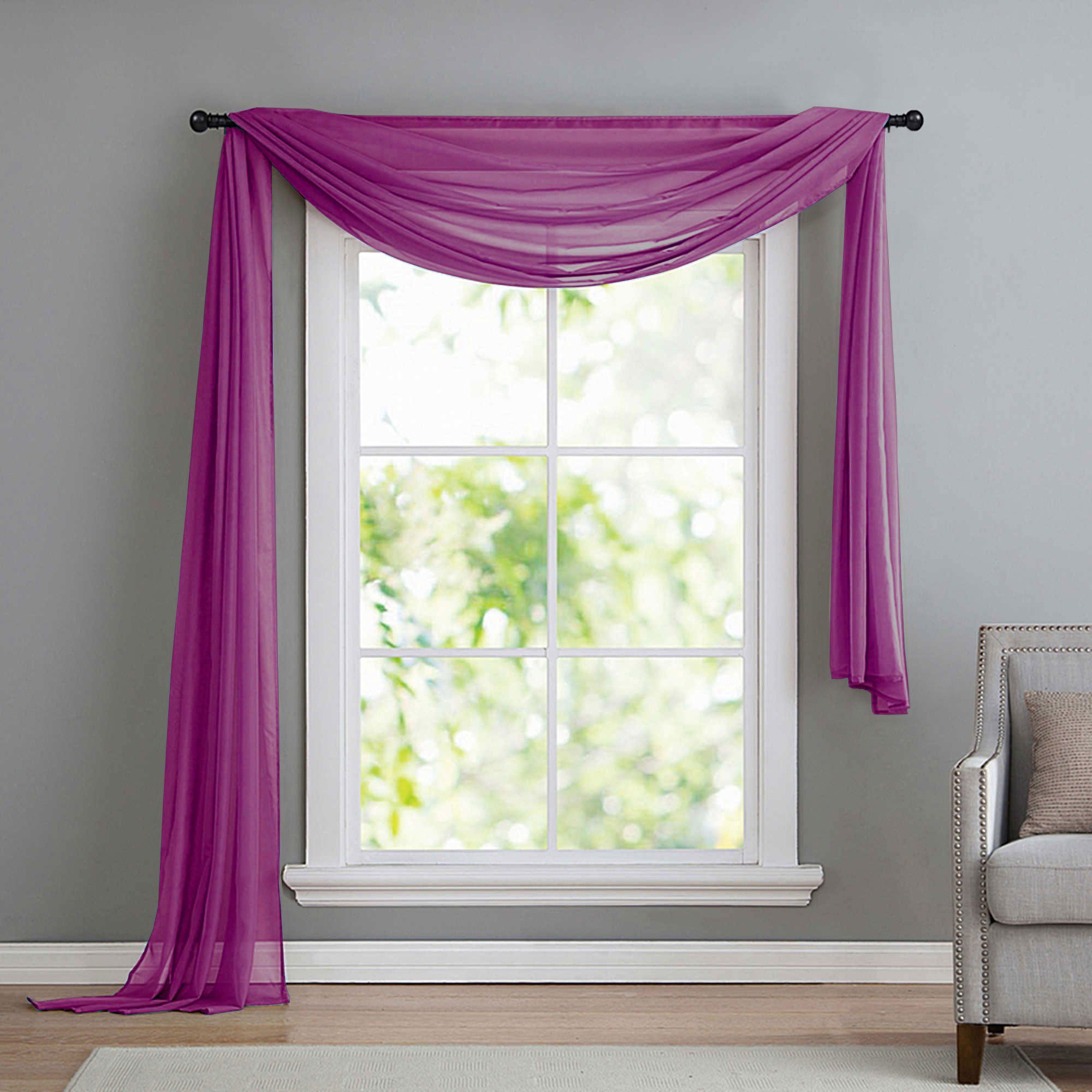 Gardinenbox Freihanddeko (1 St), ohne, transparent, Voile, Uni Volant Transparent Polyester 600cm 140cm