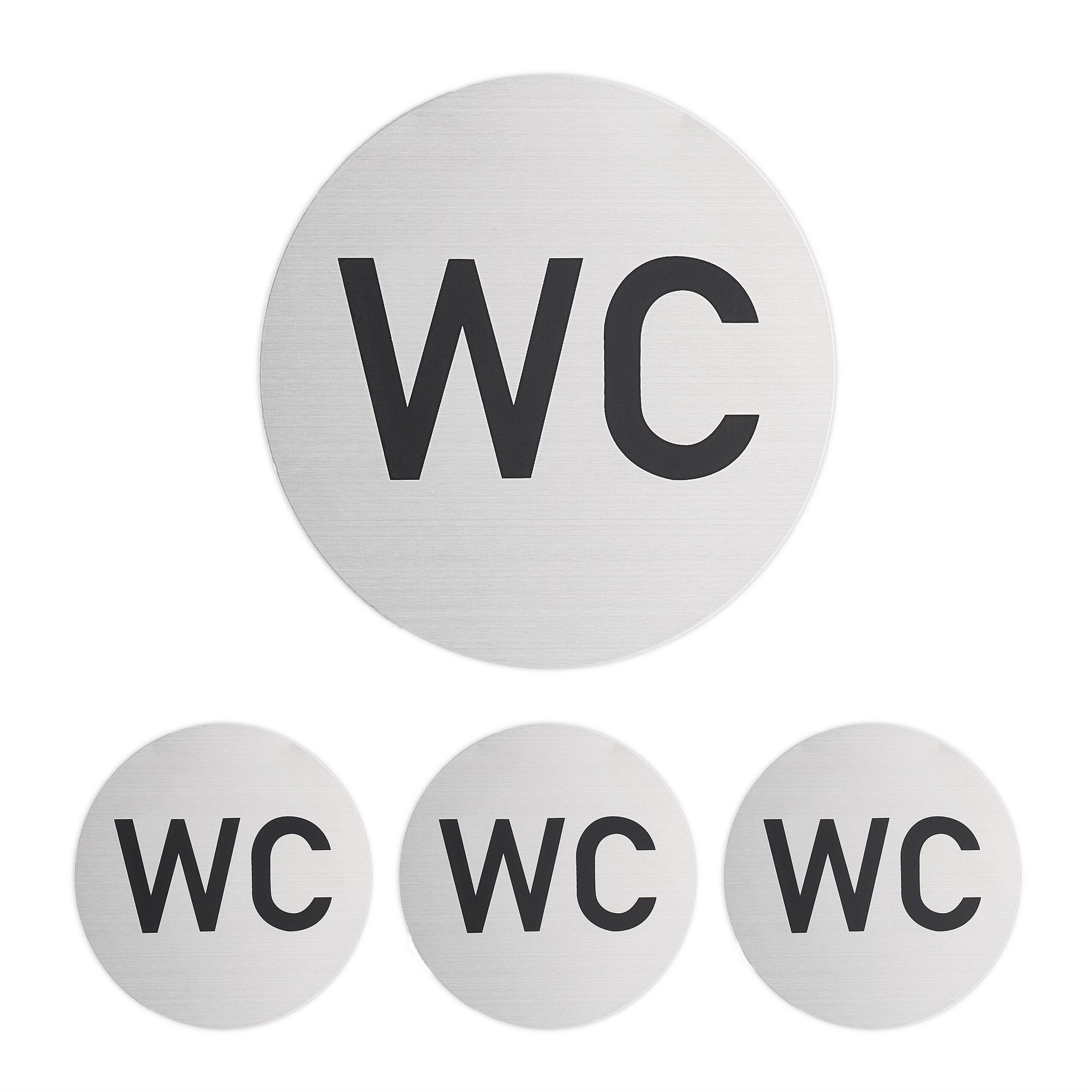 relaxdays Dekohänger 4er Set WC Schild günstig online kaufen