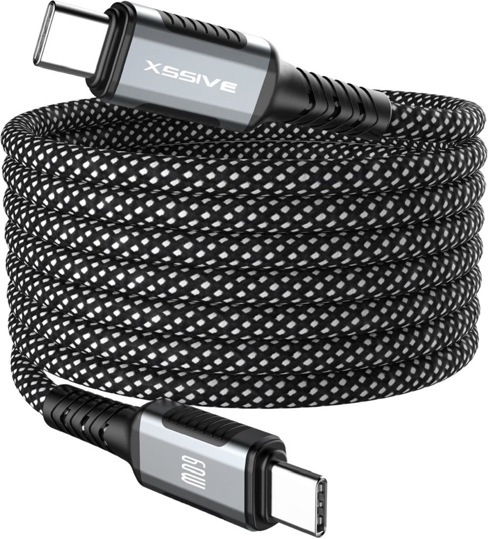 Xssive Xssive Magnetisches Wickelkabel 60W 1m USB-C zu USB-C XSS-MGC-CC1M USB-Kabel
