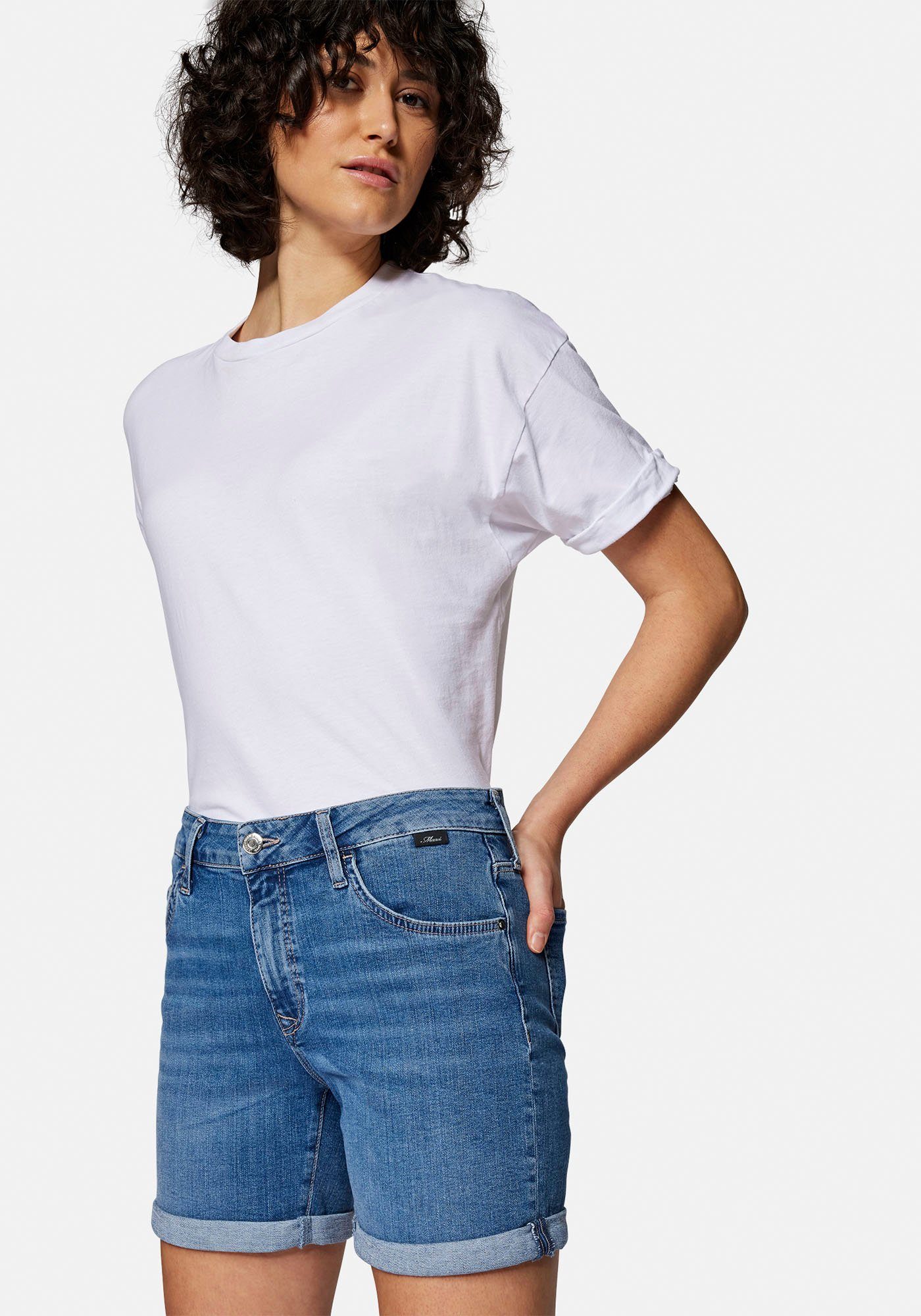 Damen Hosen Mavi Jeansshorts PIXIE mit Aufschalg am Saumabschluss