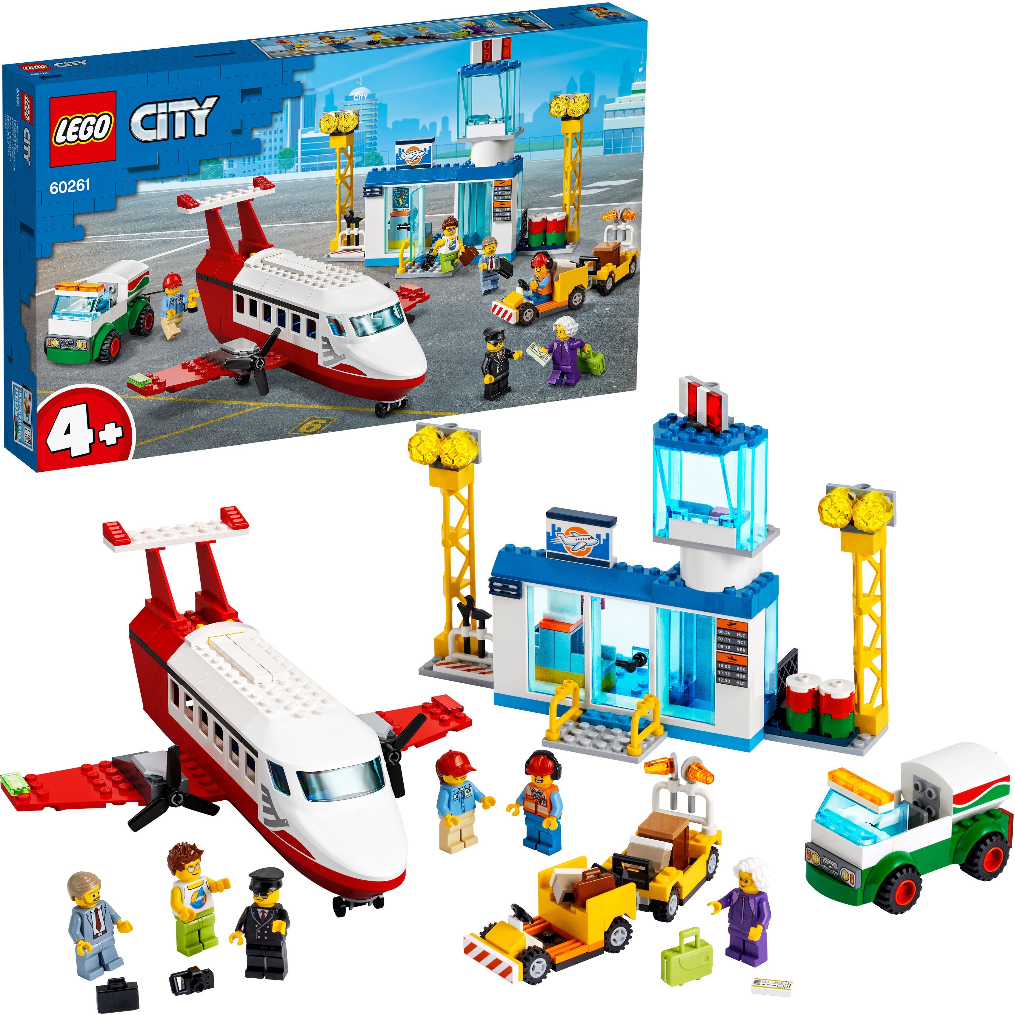 Image of LEGO® Konstruktionsspielsteine »Flughafen (60261), LEGO® City«, (286 St), Made in Europe