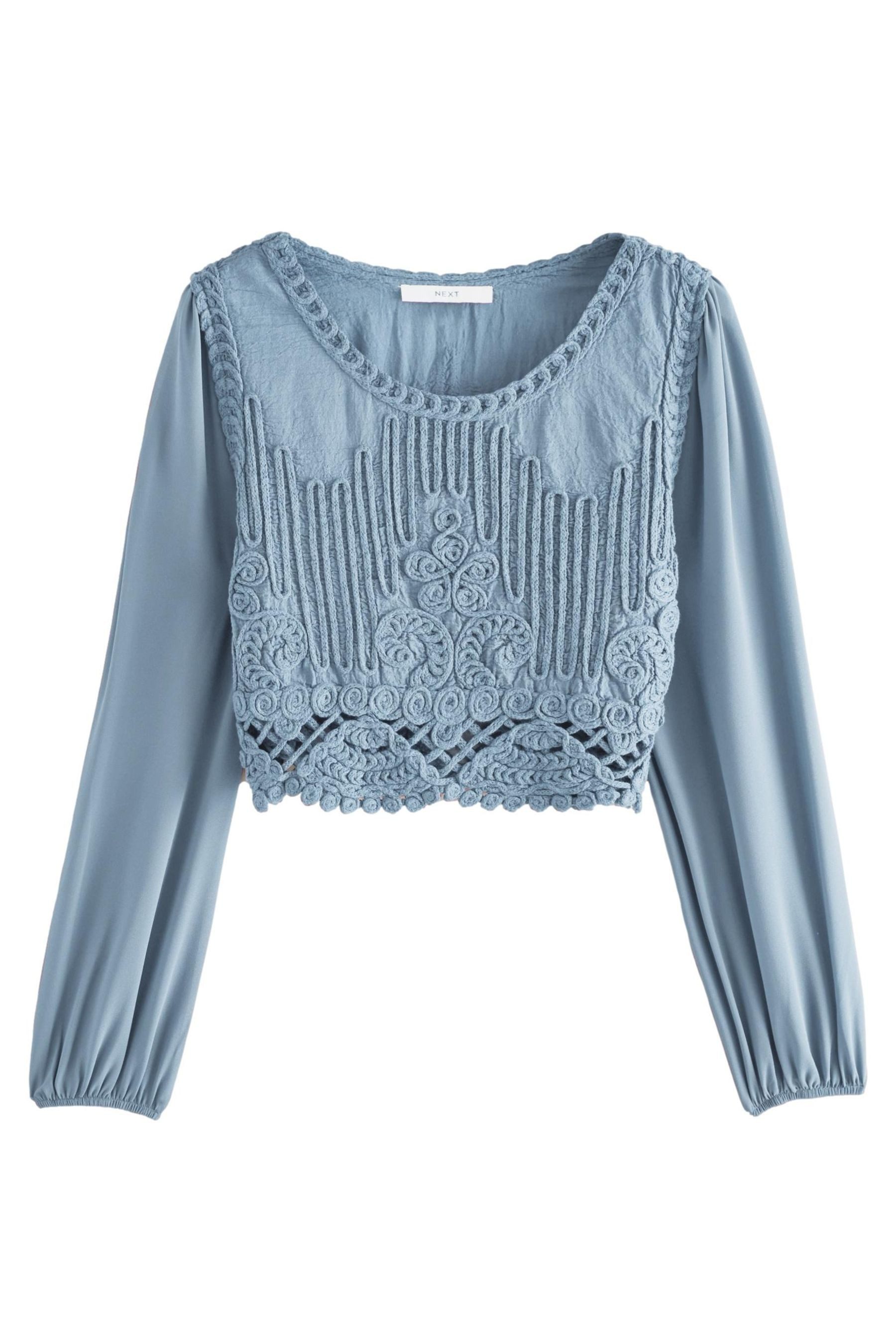 Next Langarmshirt Gestricktes Oberteil mit Web- günstig online kaufen
