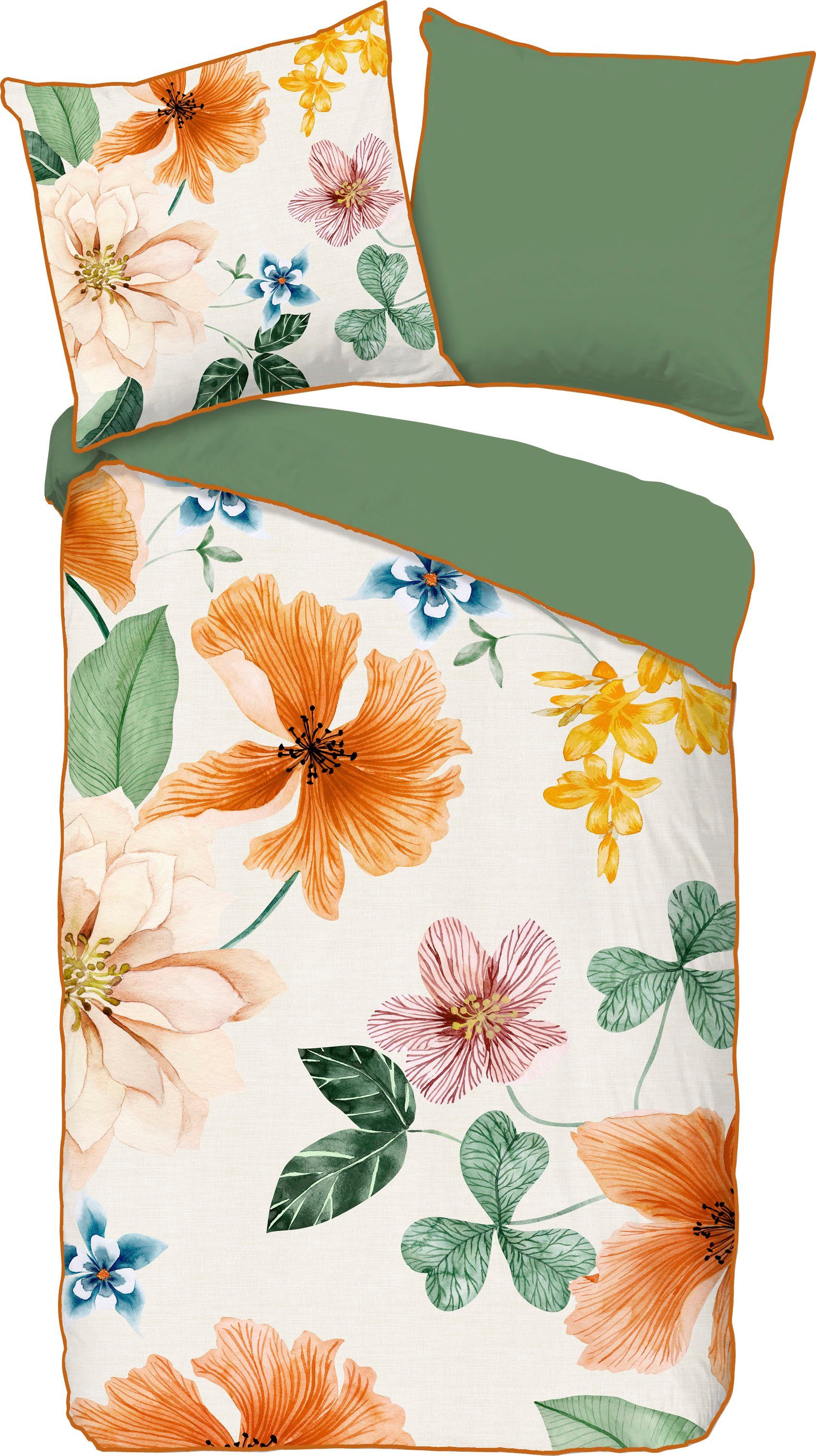 Descanso Wendebettwäsche Annabelle, Satin (Bio-Baumwolle), 2 günstig online kaufen