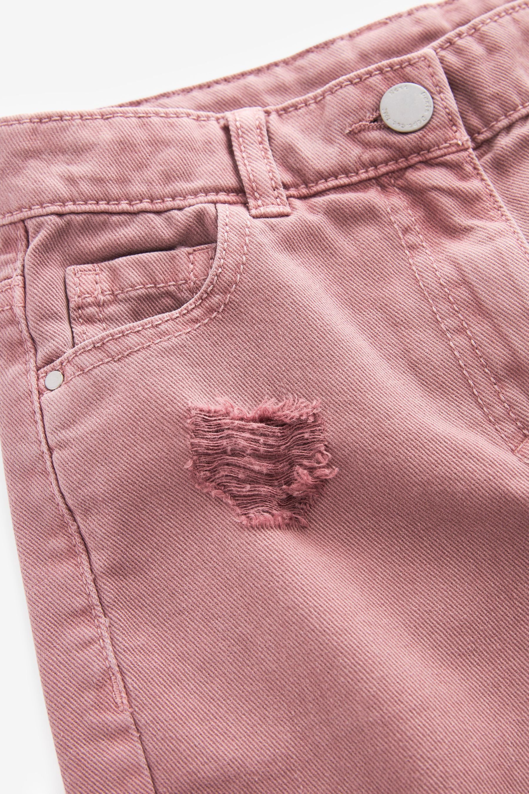 Distressed (1-tlg) Mom-Jeans Raspberry Pink Next Mom-Jeans