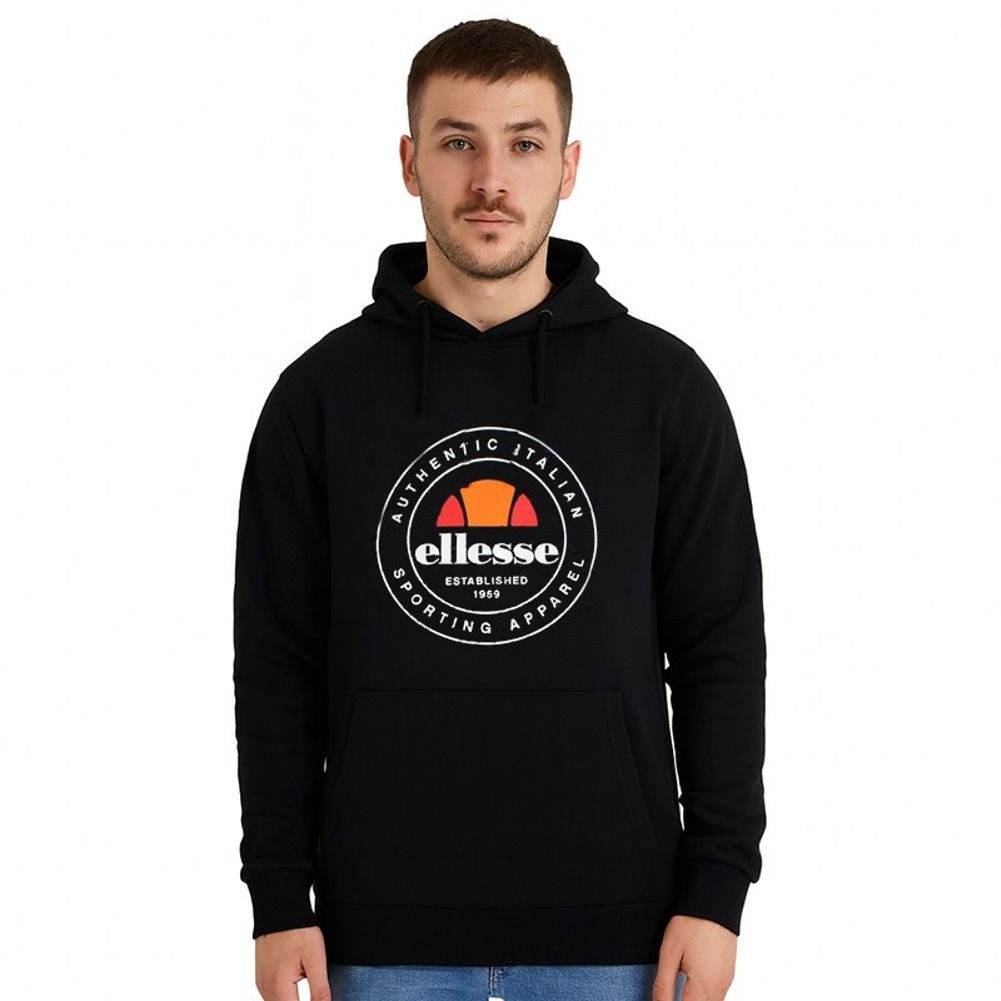 Ellesse Hoodie ELLESSE Sweatshirt mit Kapuze Herren Schwarz S-XXL Ellesse Herren Sweatshirt mit Kapuze