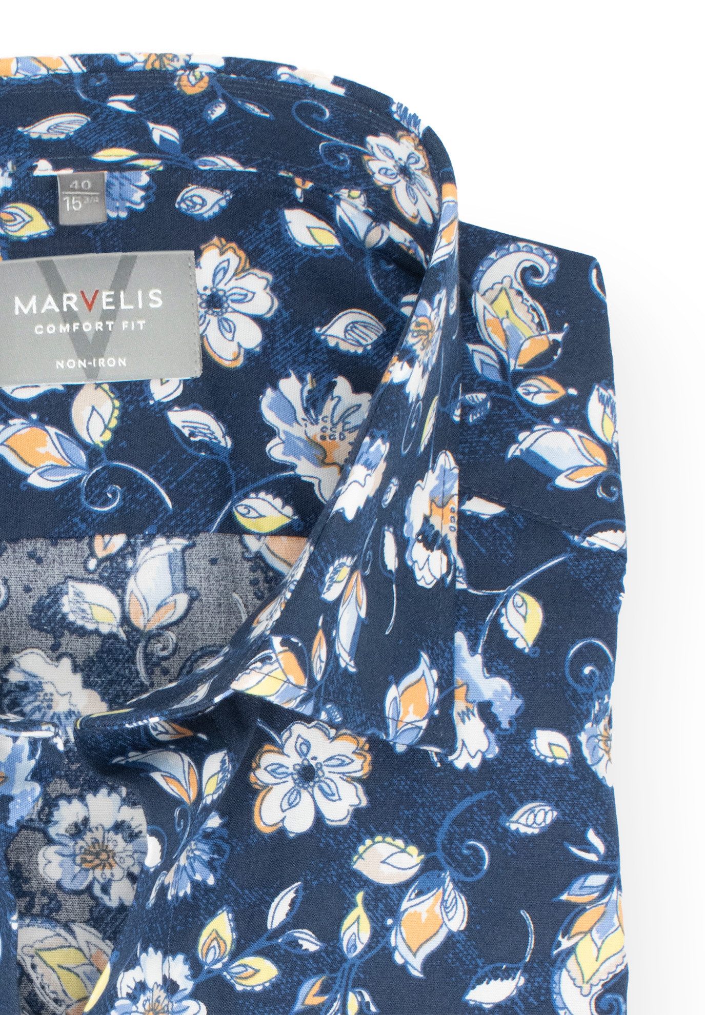 MARVELIS Kurzarmhemd Comfort Fit bequeme Schnittführung günstig online kaufen