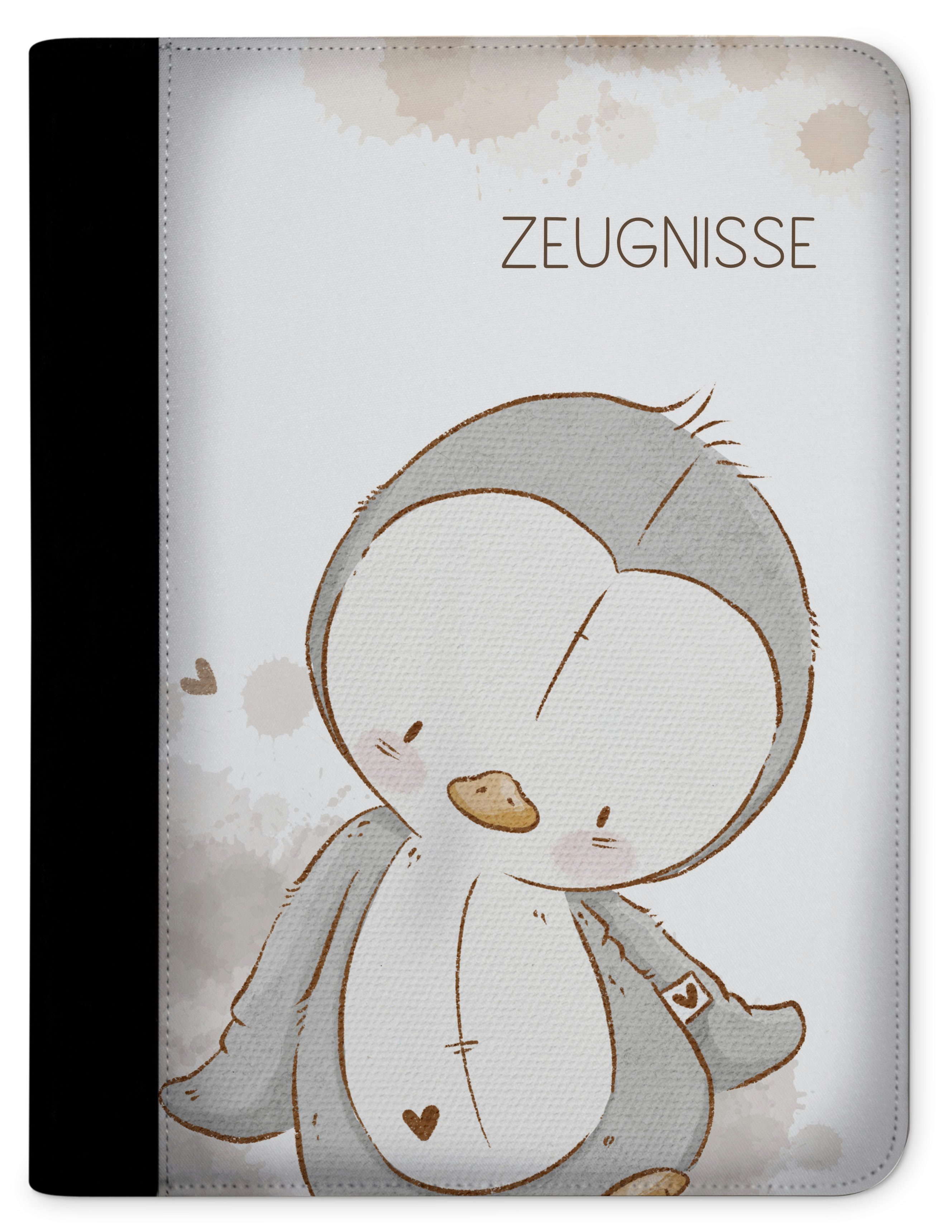Schreibmappe Kinder Zeugnismappe, Dokumentenmappe, Ordner A4, Pinguin