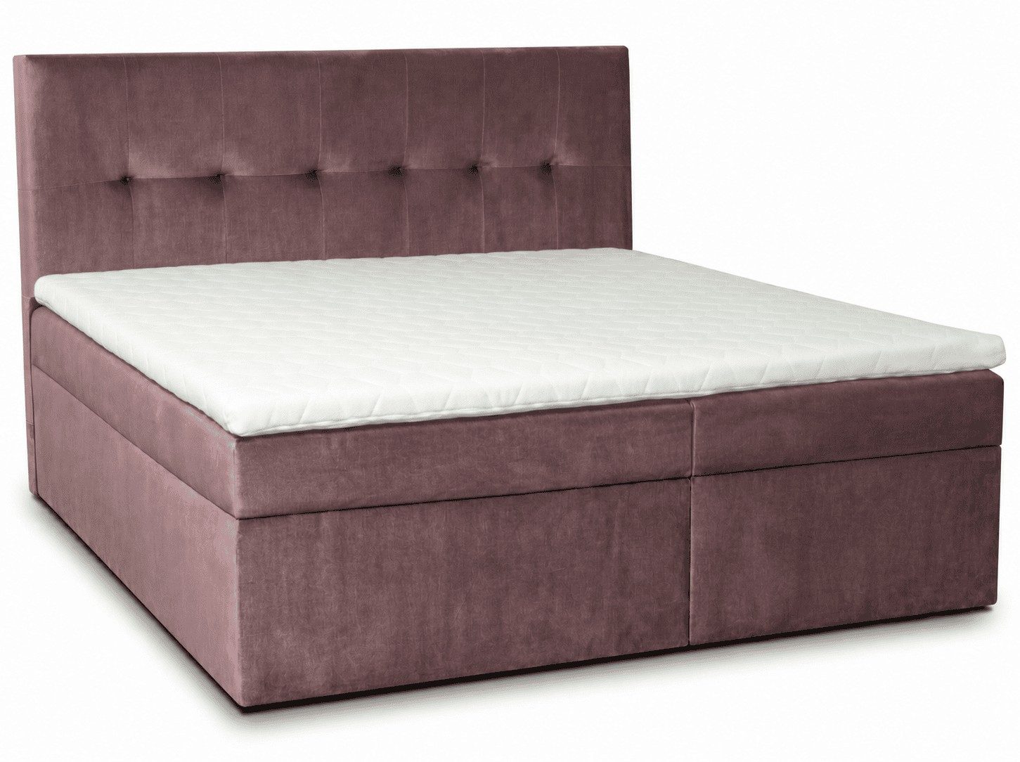 Xlmoebel Boxspringbett Braunes Boxspringbett 200 × 200 mit Schubladen für das Schlafzimmer (1-St., 1-tlg), Kopfteil mit Knopfheftung
