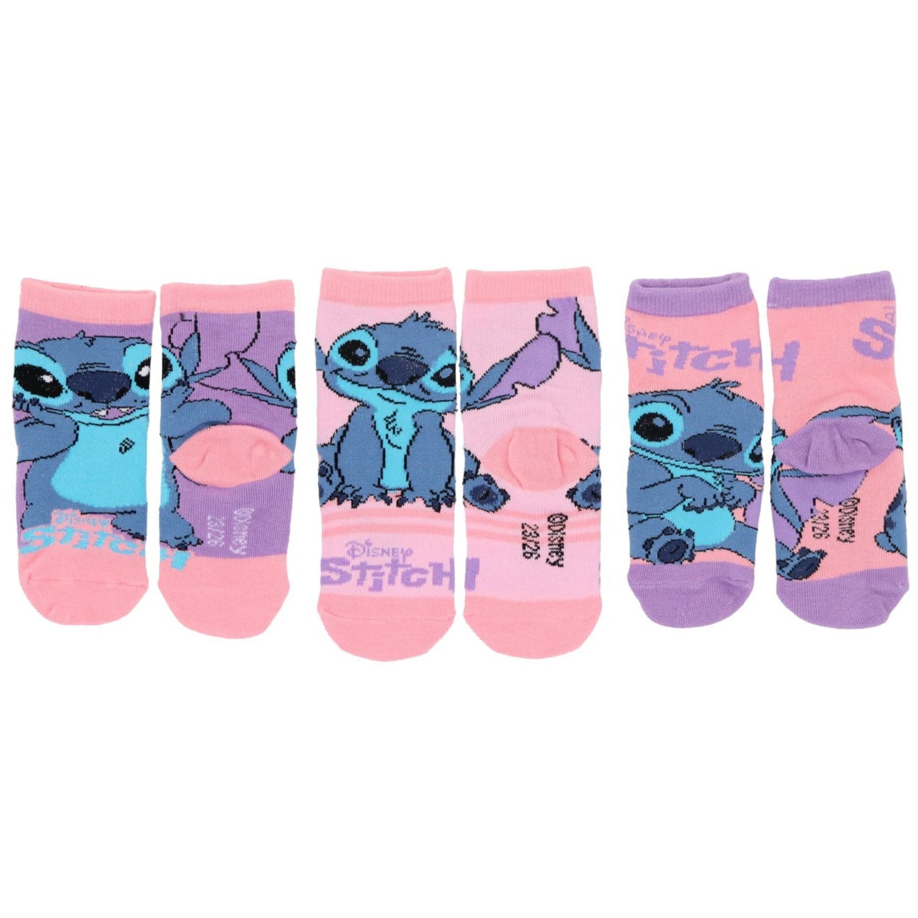 Sneakersocken Lilo & Stitch 3er-Pack Socken – Disney Kinder Strümpfe & Söckchen