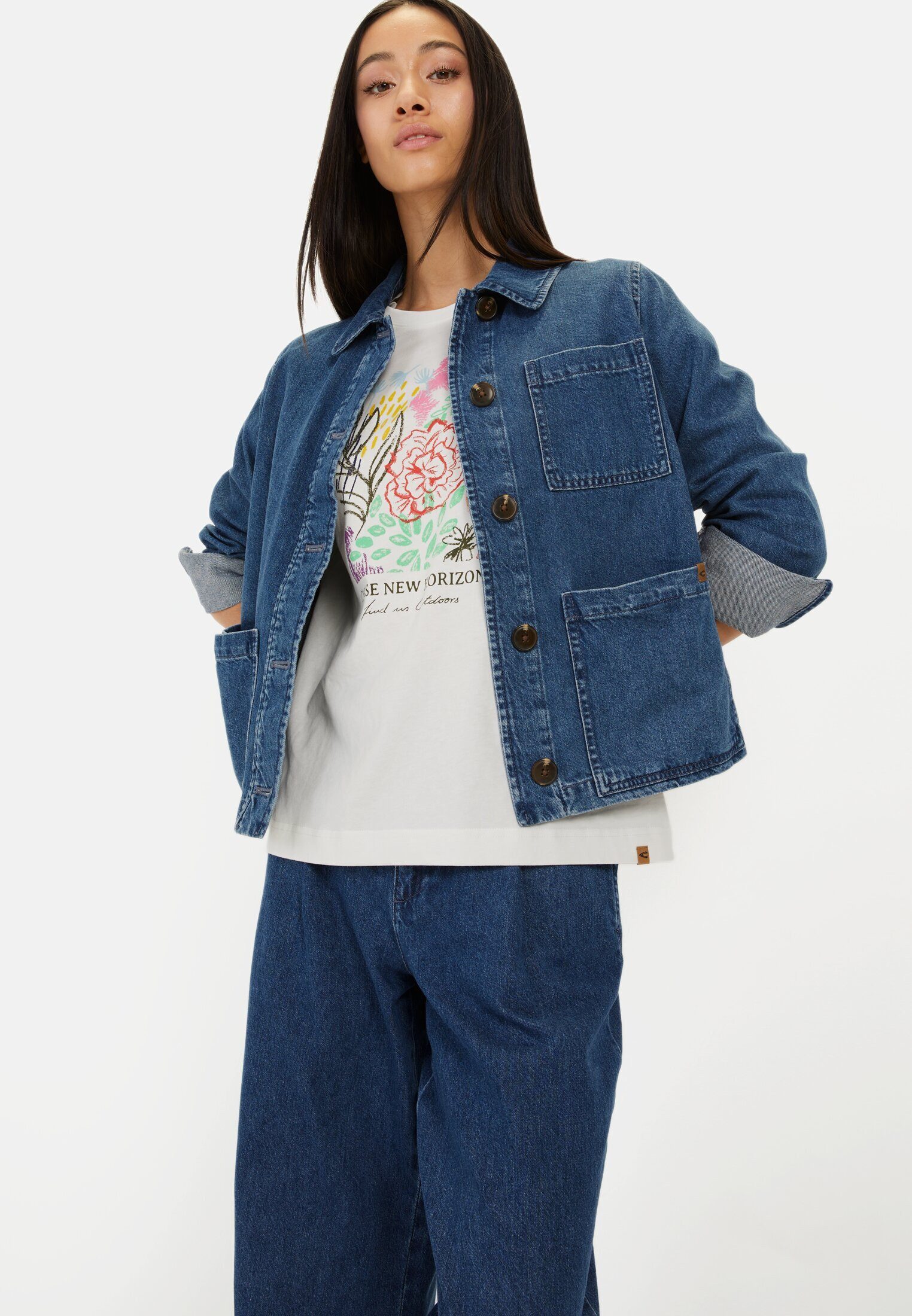 camel active Print-Shirt mit Print Kurzarm Rundhals