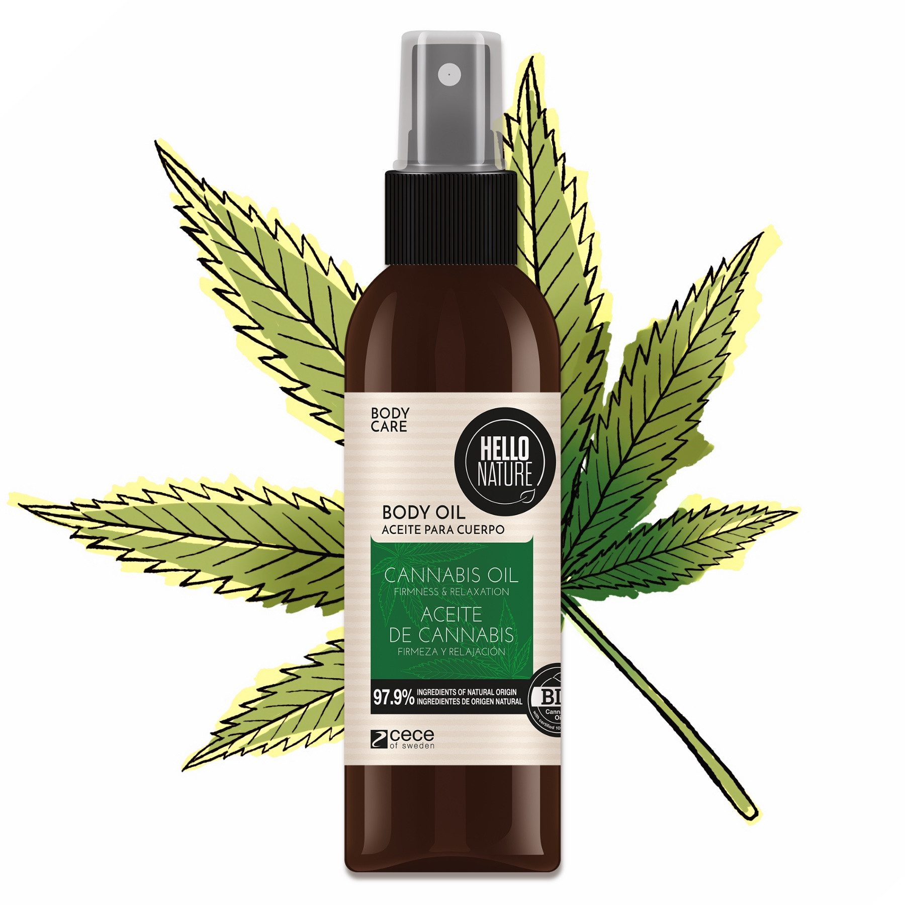 P-Beauty Cosmetic Accessories Körperöl Hello Nature Gesicht Body Öl Hanföl Cannabis Körperpflege Bio, 1-tlg., Körperöl, Hautpflege, Hanf-Öl