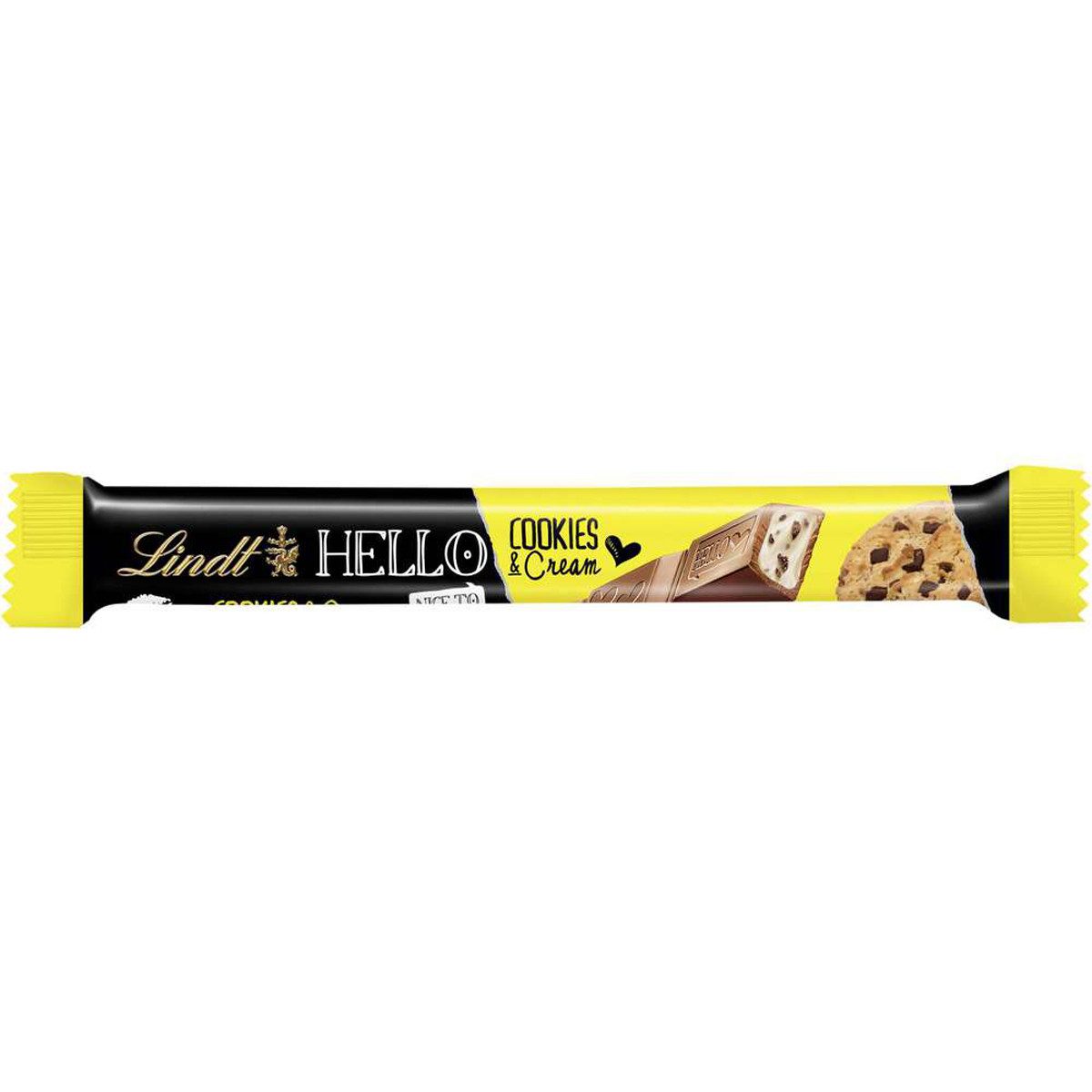 LINDT Schokolade, Lindt Hello Nice To Sweet You Cookies Cream Stick Cookiestückchen 39g