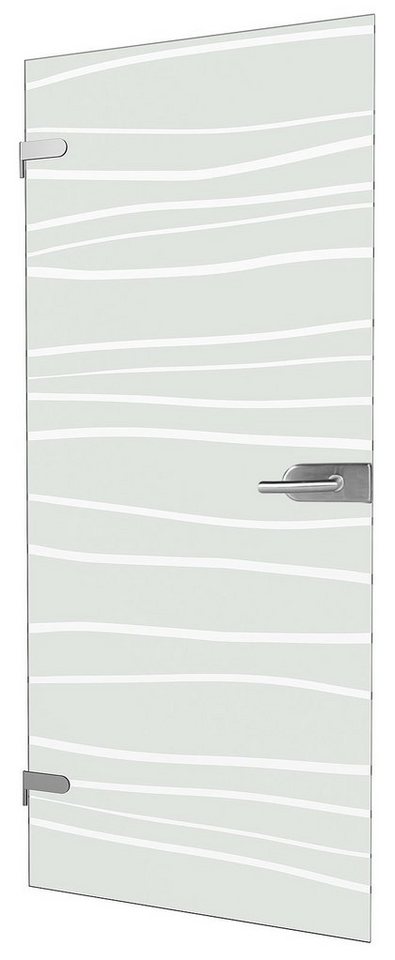 Thumbnail - inova wohnen Zimmertür 83,4 x 197,2 cm Mistral satiniert Glastür, inkl. Beschlagset nach Wahl