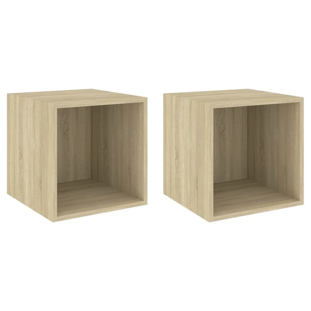 vidaXL Regal Wandschränke 2 Stk. Sonoma-Eiche günstig online kaufen