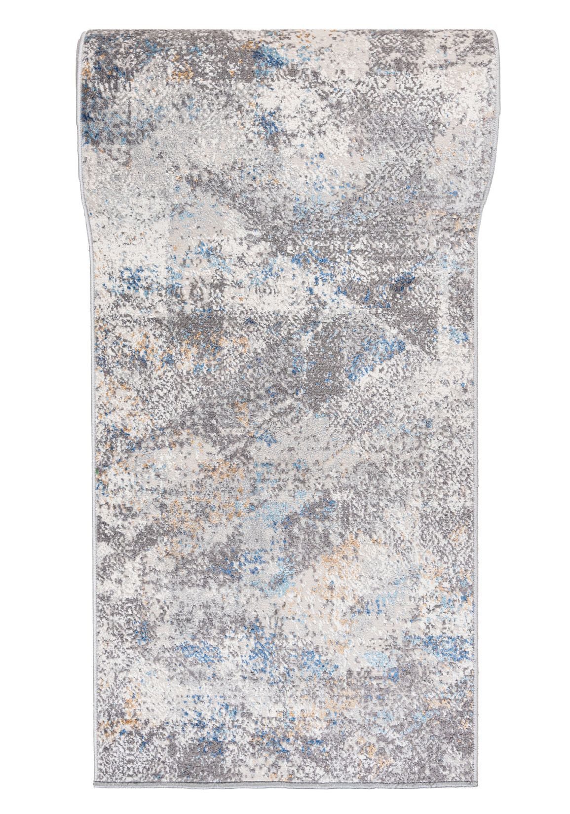 Mazovia Läufer Modern Abstrakt Anthrazit Blau Flur, Schlafzimmer, Diele, Fußbodenheizung