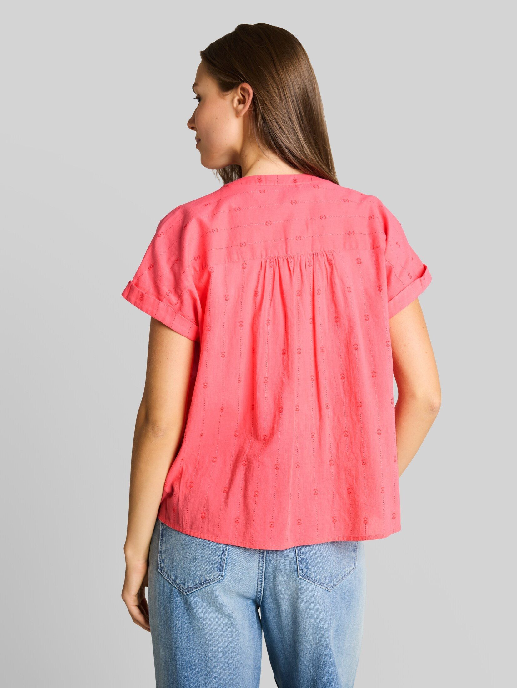 TOM TAILOR Kurzarmbluse Blusen & Shirts Loose Fit Bluse
