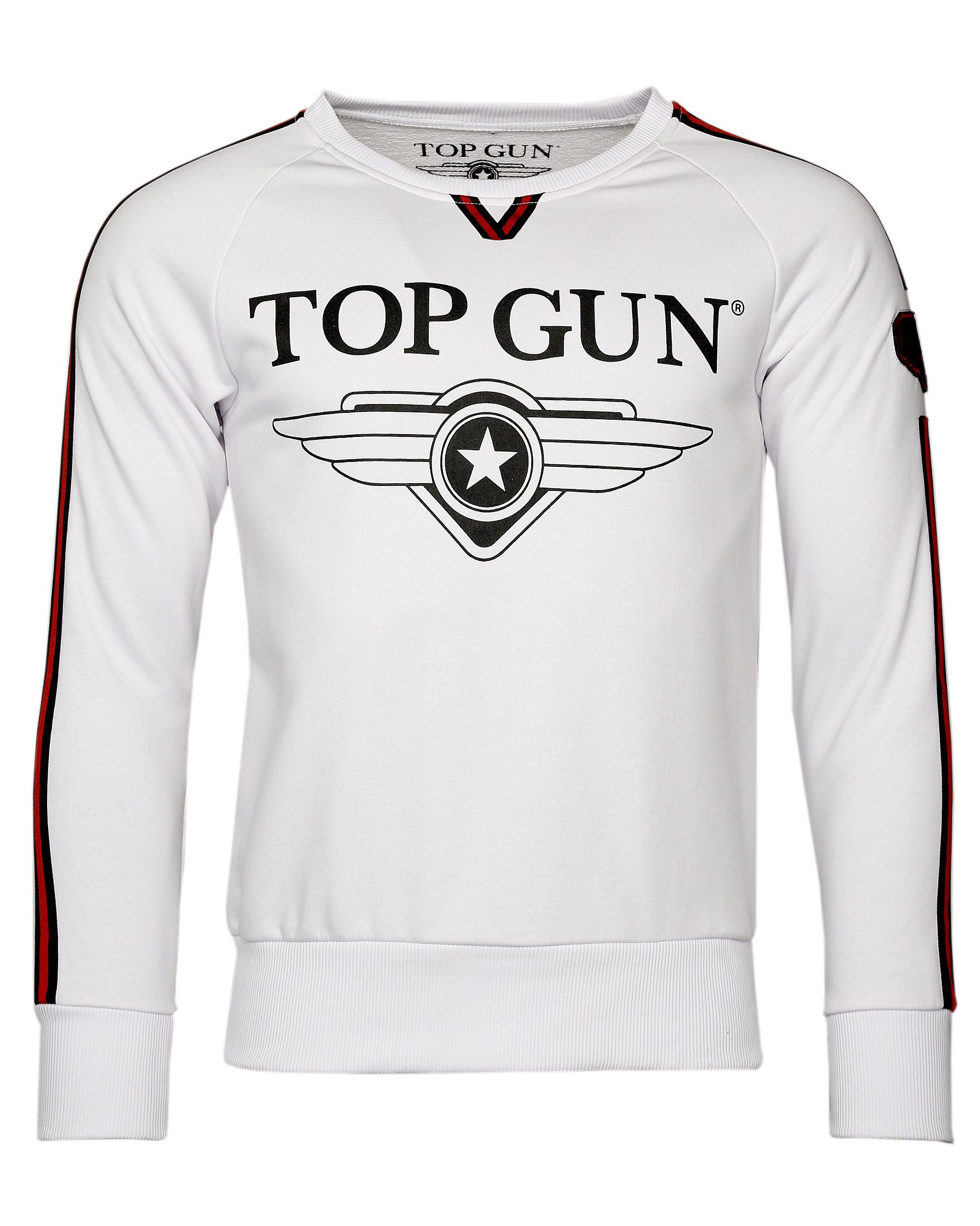 TOP GUN Sweater Streak TG20191013 white