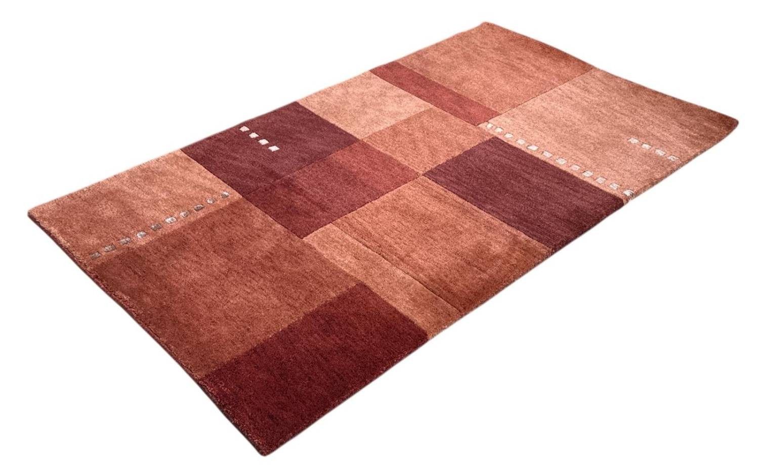 Rug Studios Teppich VENUS NEPAL - HANDGEKNÜPFT MODERN, Rechteckig, Höhe: 20 mm, Handgeknüpft, 70 x 140 cm, Terra