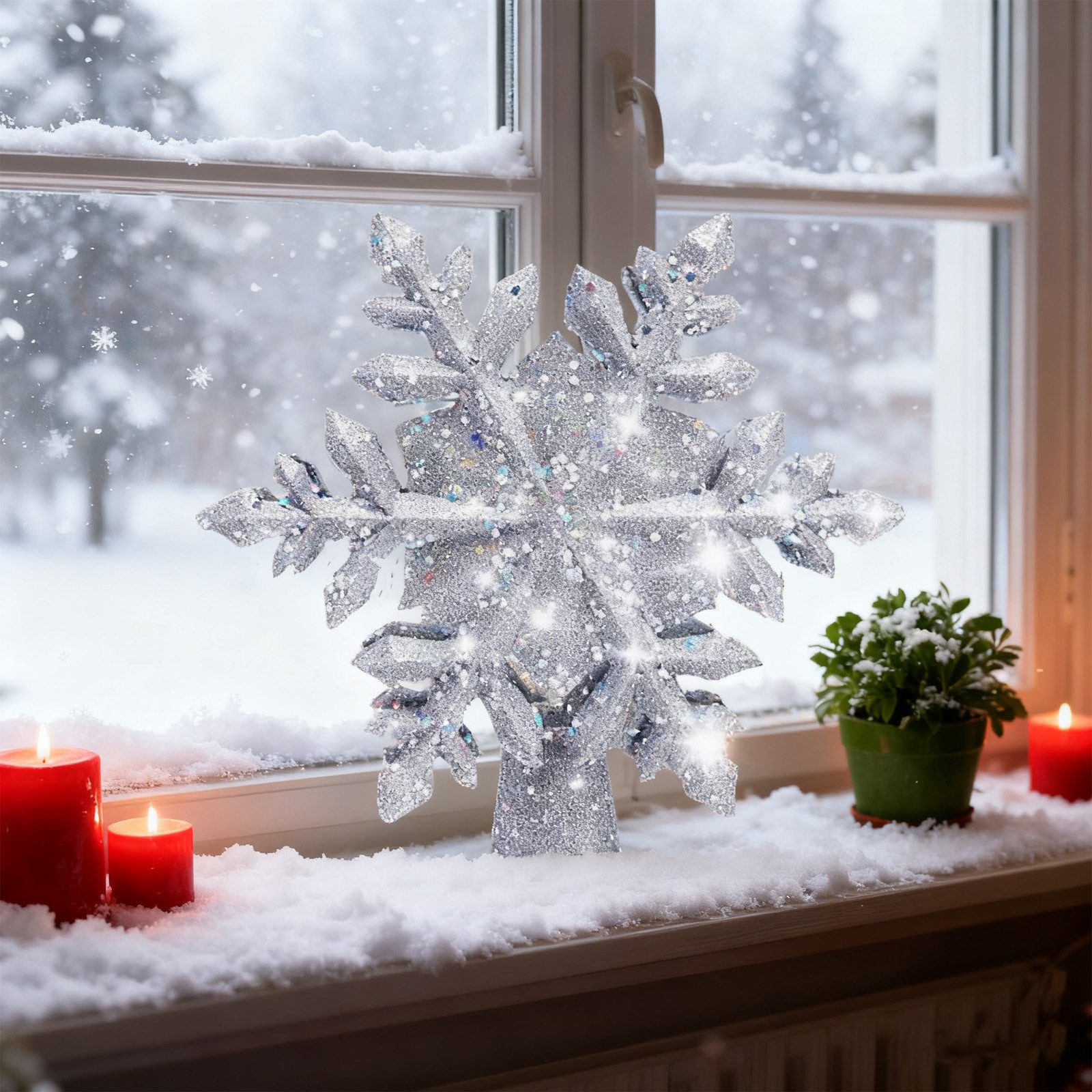 OKWISH Christbaumspitze LED Weihnachtsbaumspitze Stern Projektor Baumspitze günstig online kaufen