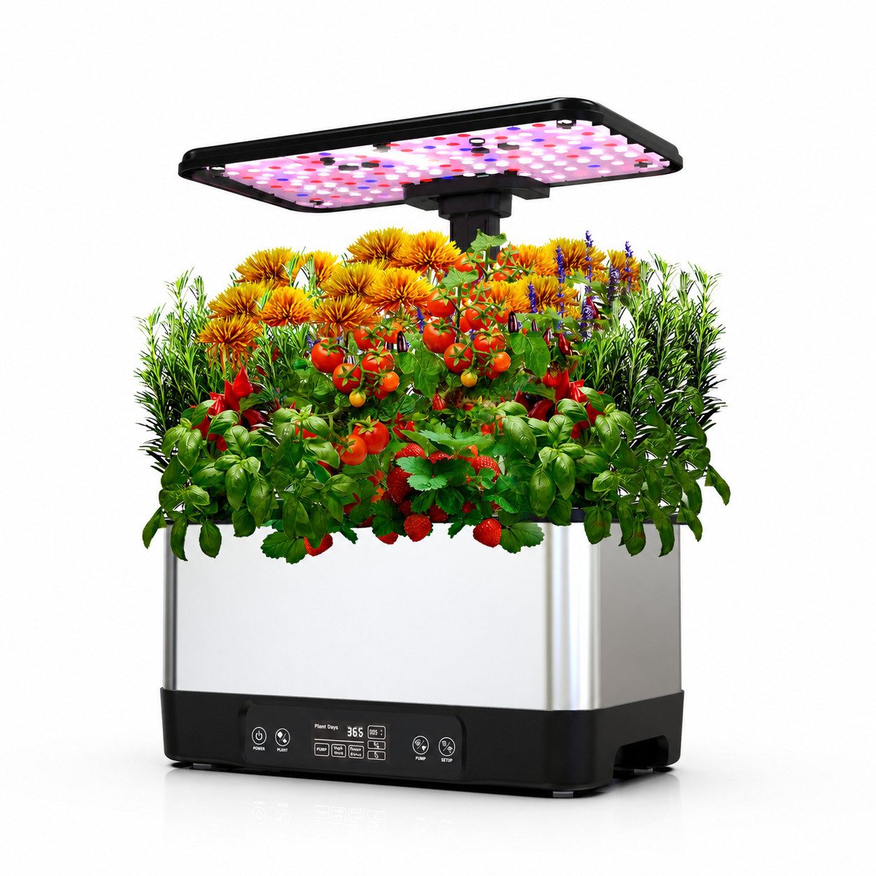 Lisabonde Pflanzenlampe Intelligentes Pflanzsystem Hydrokultur mit WiFi-Steuerung & 24W LED, LED-Modul, Vollspektrum (Weiß, Rot, Blau)