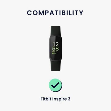 kwmobile Uhrenarmband Armband für Fitbit Inspire 3, 2x Fitnesstracker Sportarmband aus TPU und Silikon