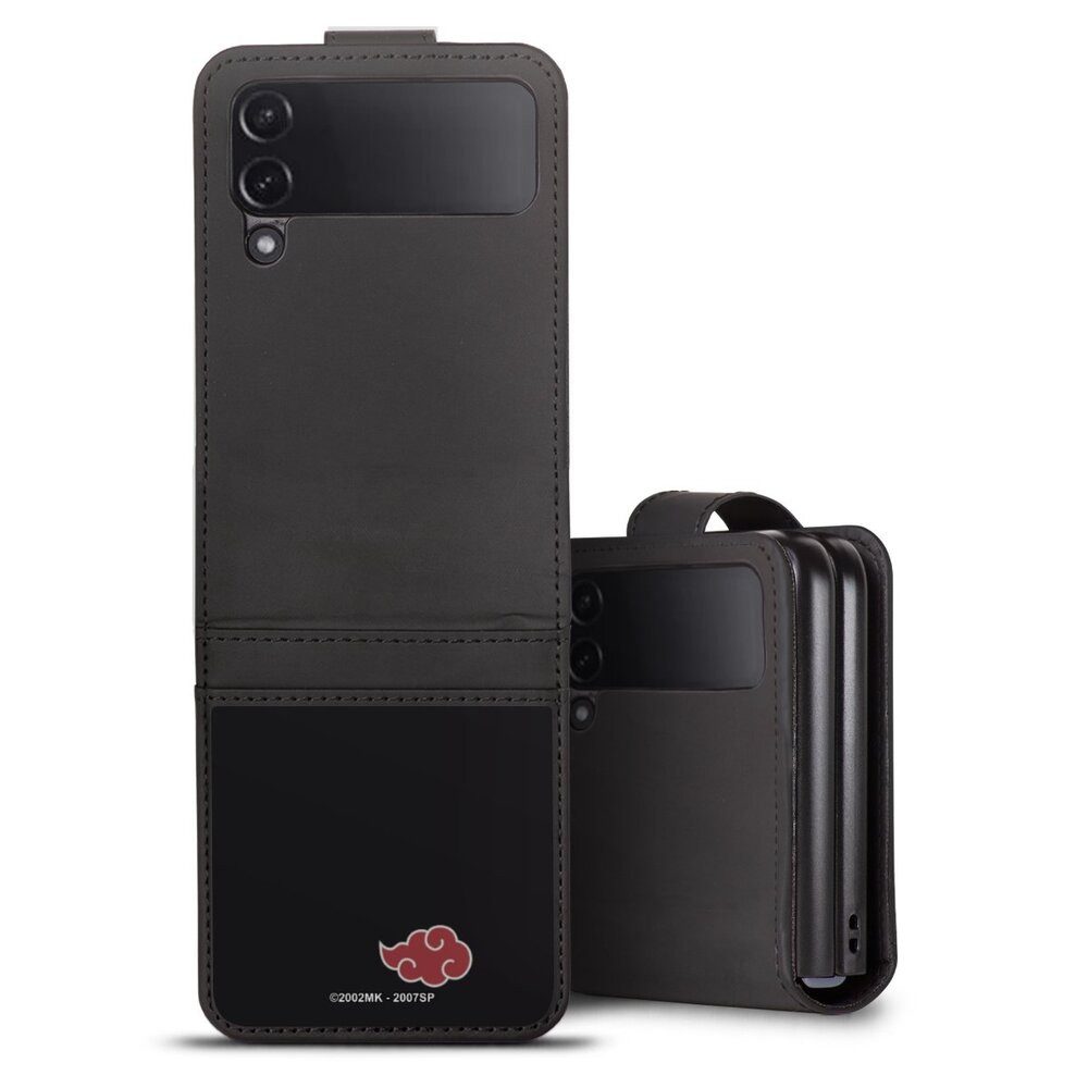 DeinDesign Handyhülle Akatsuki Naruto Shippuden Offizielles Lizenzprodukt Akatsuki Black, Samsung Galaxy Z Flip 4 Hülle Handy Flip Case Wallet Cover