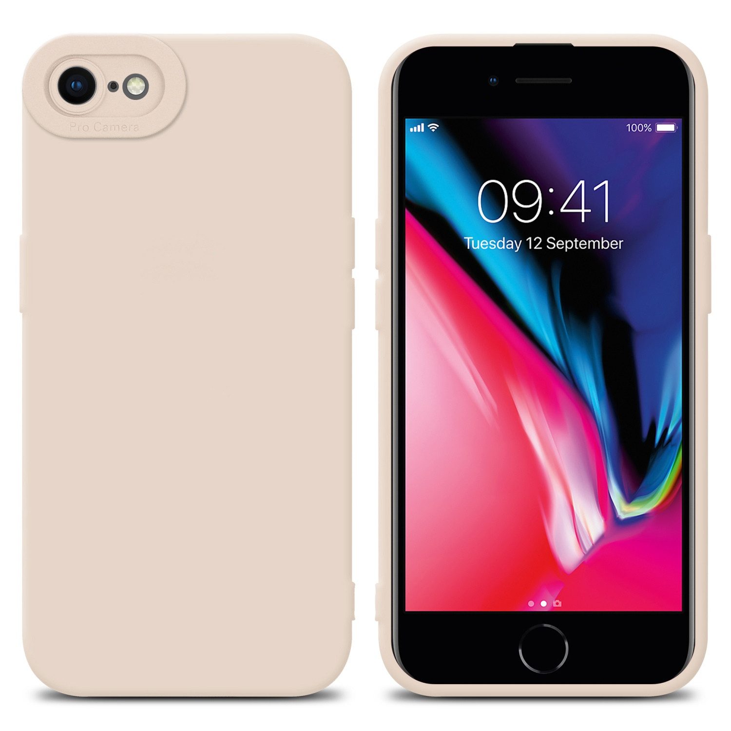 Cadorabo Handyhülle für iPhone 7 / 7S / 8 / SE 2020 Hülle Apple iPhone 7 / 7S / 8 / SE 2020, Hülle Schutzhülle TPU Silikon Case Cover