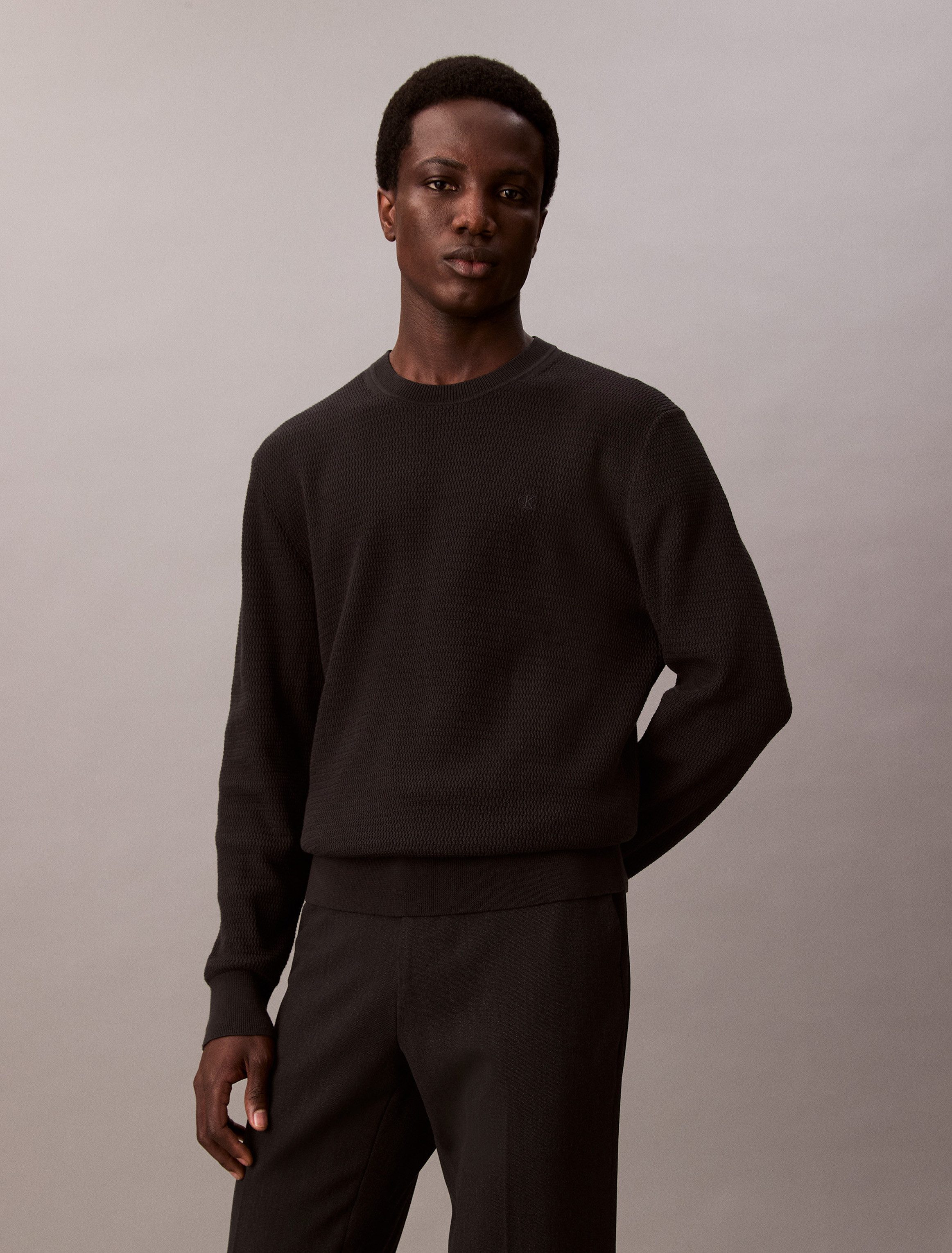 Calvin Klein Strickpullover LS TXTR CTTN günstig online kaufen