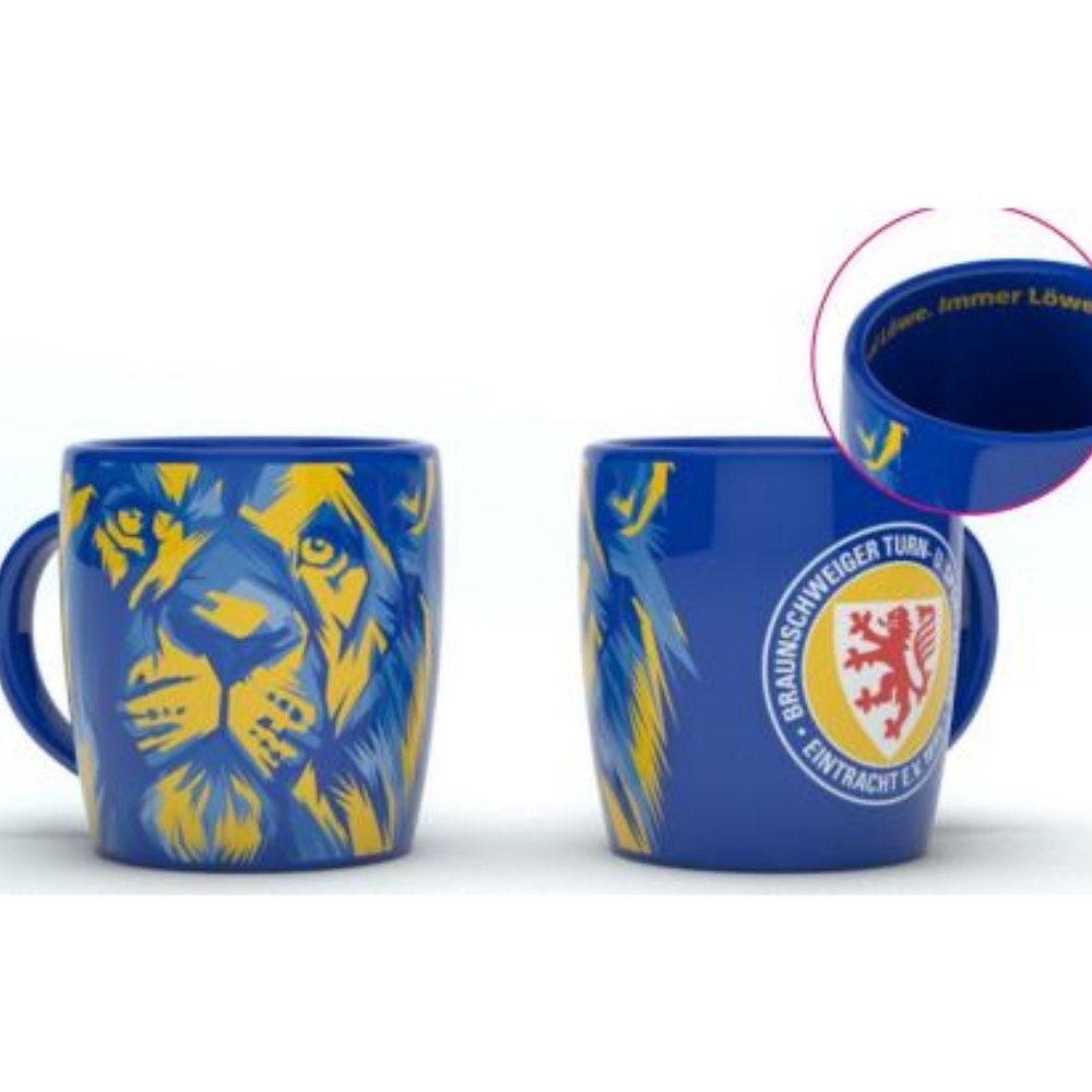 Eintracht Braunschweig Becher Eintracht Braunschweig Tasse Löwe, Steingut