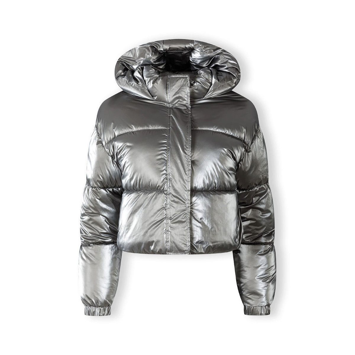 MINOTI Steppjacke für Damen, kurz, mit Kapuze Silber-Metallic
