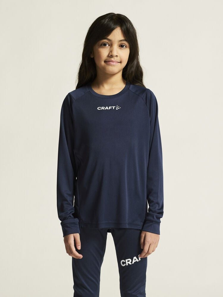 Craft Langarmshirt Rush 2.0 Tee (leicht, funktionell) navyblau Kinder