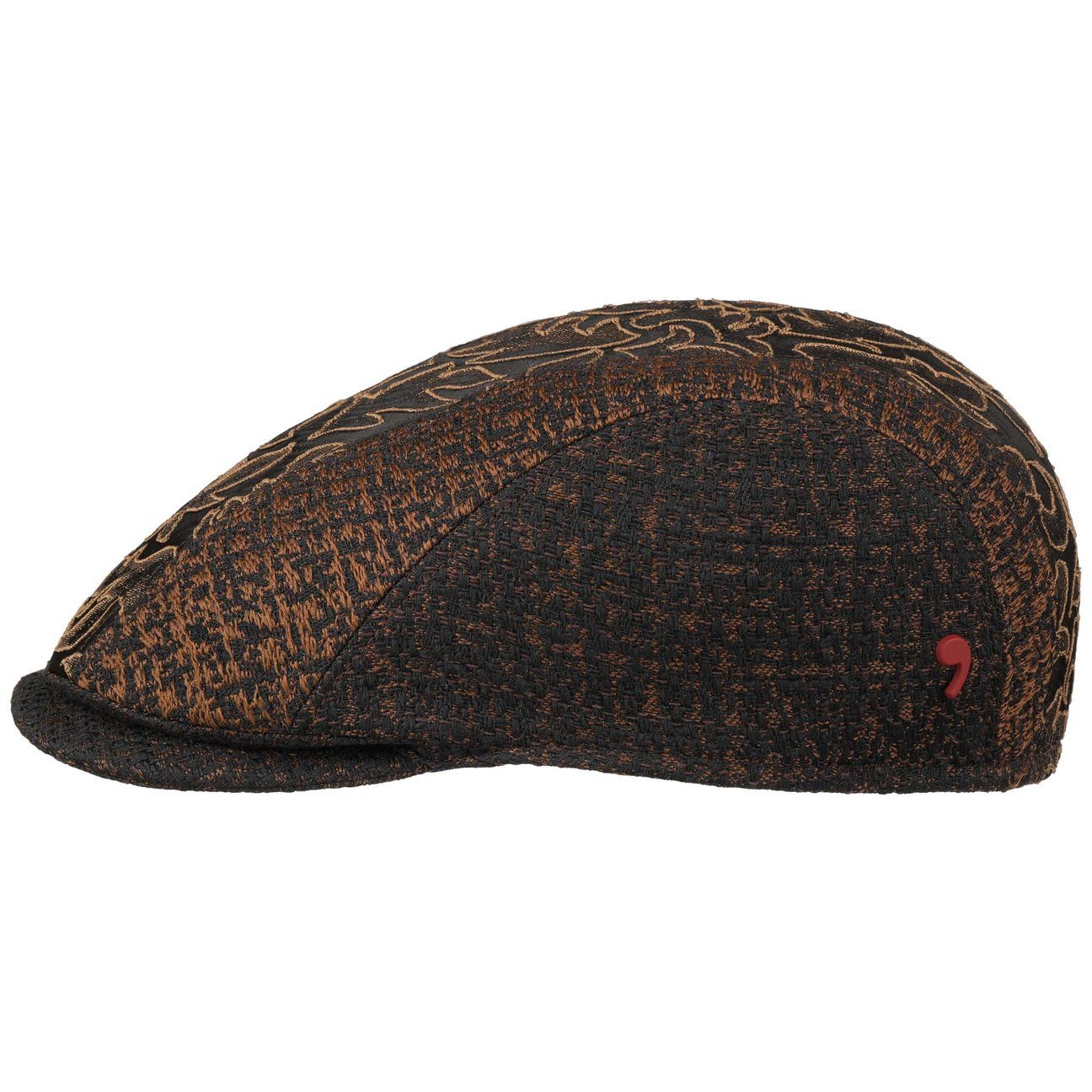 Alfonso D´Este Flat Cap (1-St) Schirmmütze mit Schirm, Made in Italy