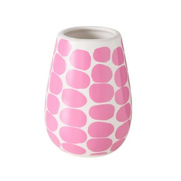 BOLTZE Dekovase 3er-Set Vasen Bliss in Rosa mit Punktemuster – Handbemalte Keramik (3 St)