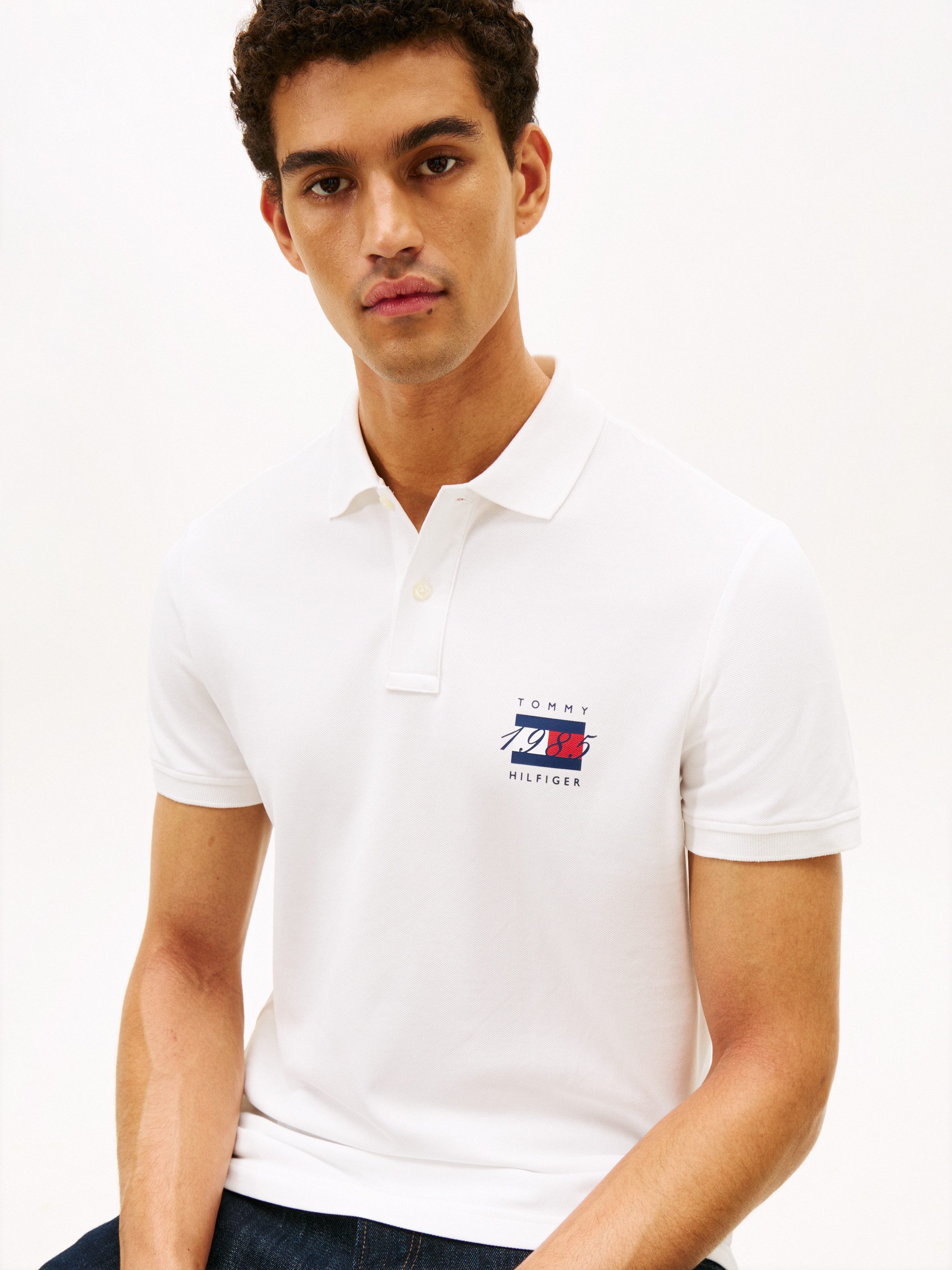 Tommy Hilfiger Poloshirt FLAG GRAPHIC PIQUE regular fit, Polokragen, Print günstig online kaufen