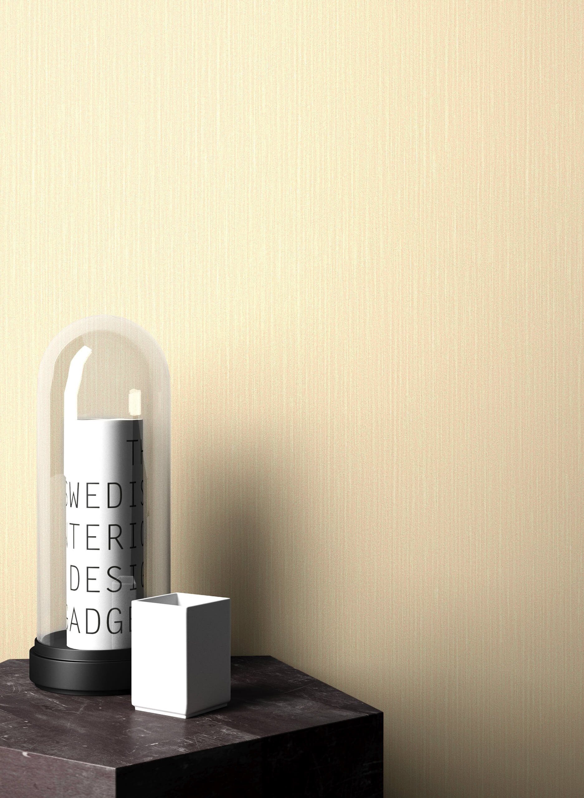 Newroom Vliestapete, Beige Tapete Uni Unifarbe günstig online kaufen