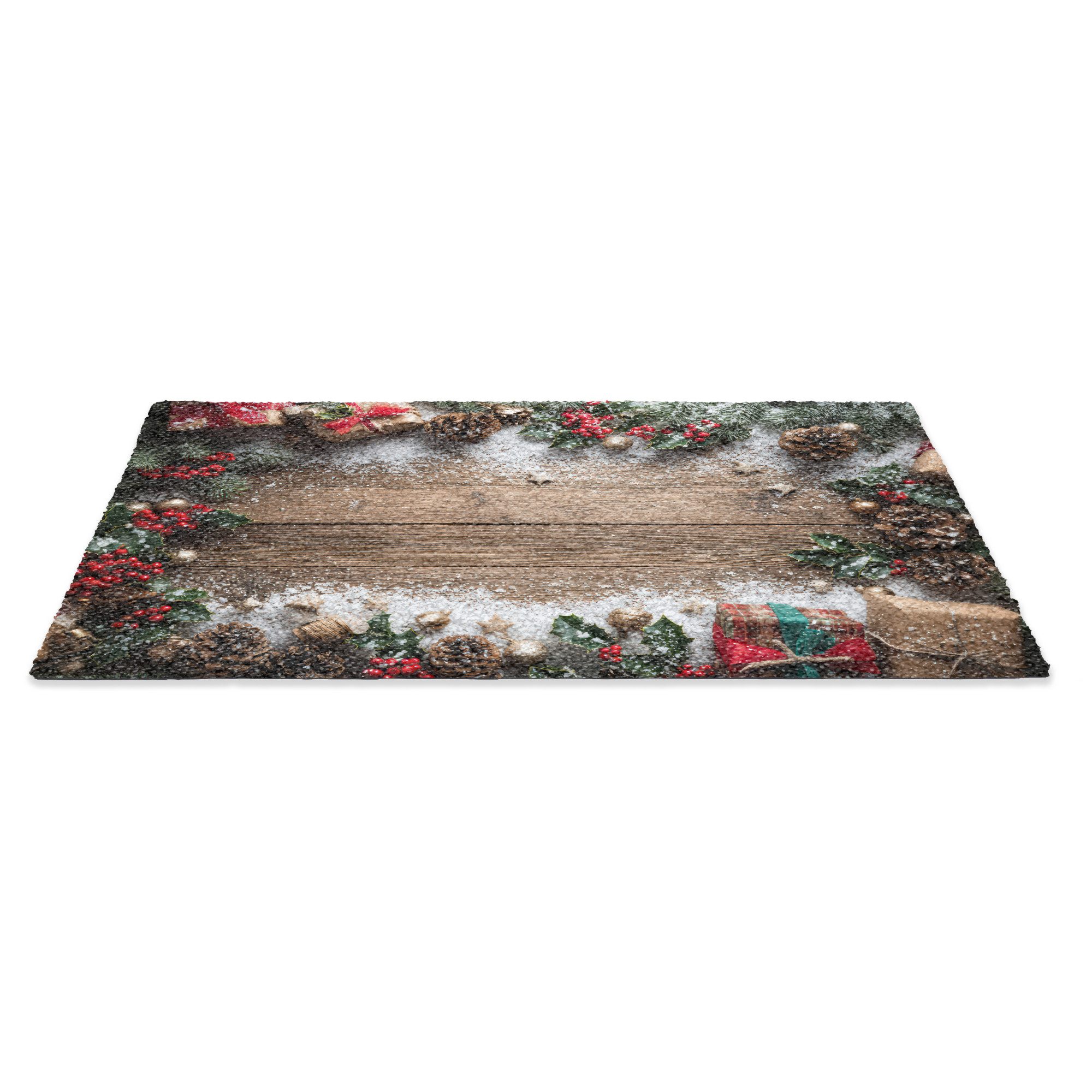MuchoWow Fußmatte Weihnachtsdekoration - Geschenke - Holz - Mehrfarbig, Rec günstig online kaufen