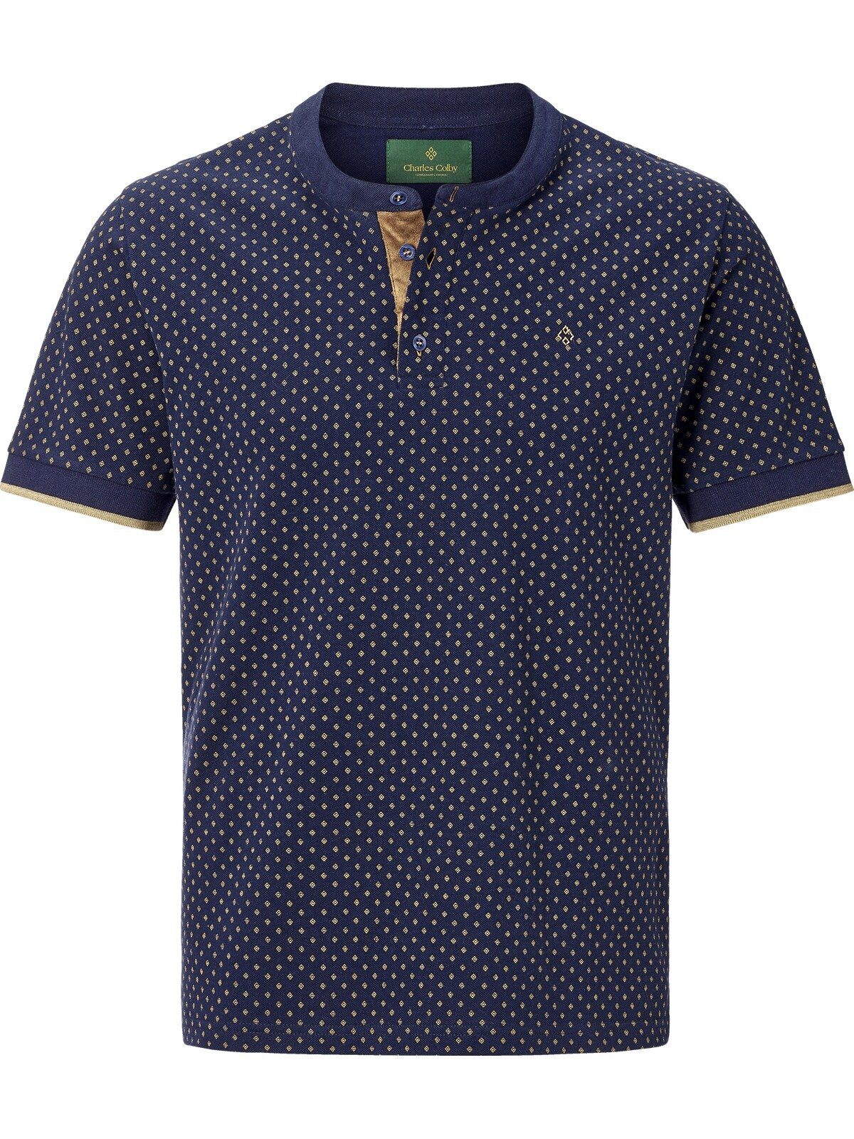 T-Shirt minimal COLIN Charles Rautendesign Colby in dunkelblau DUKE