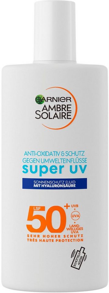GARNIER Sonnenschutzfluid Ambre Solaire Sensitive expert+, mit  Hyaluronsäure LSF 50