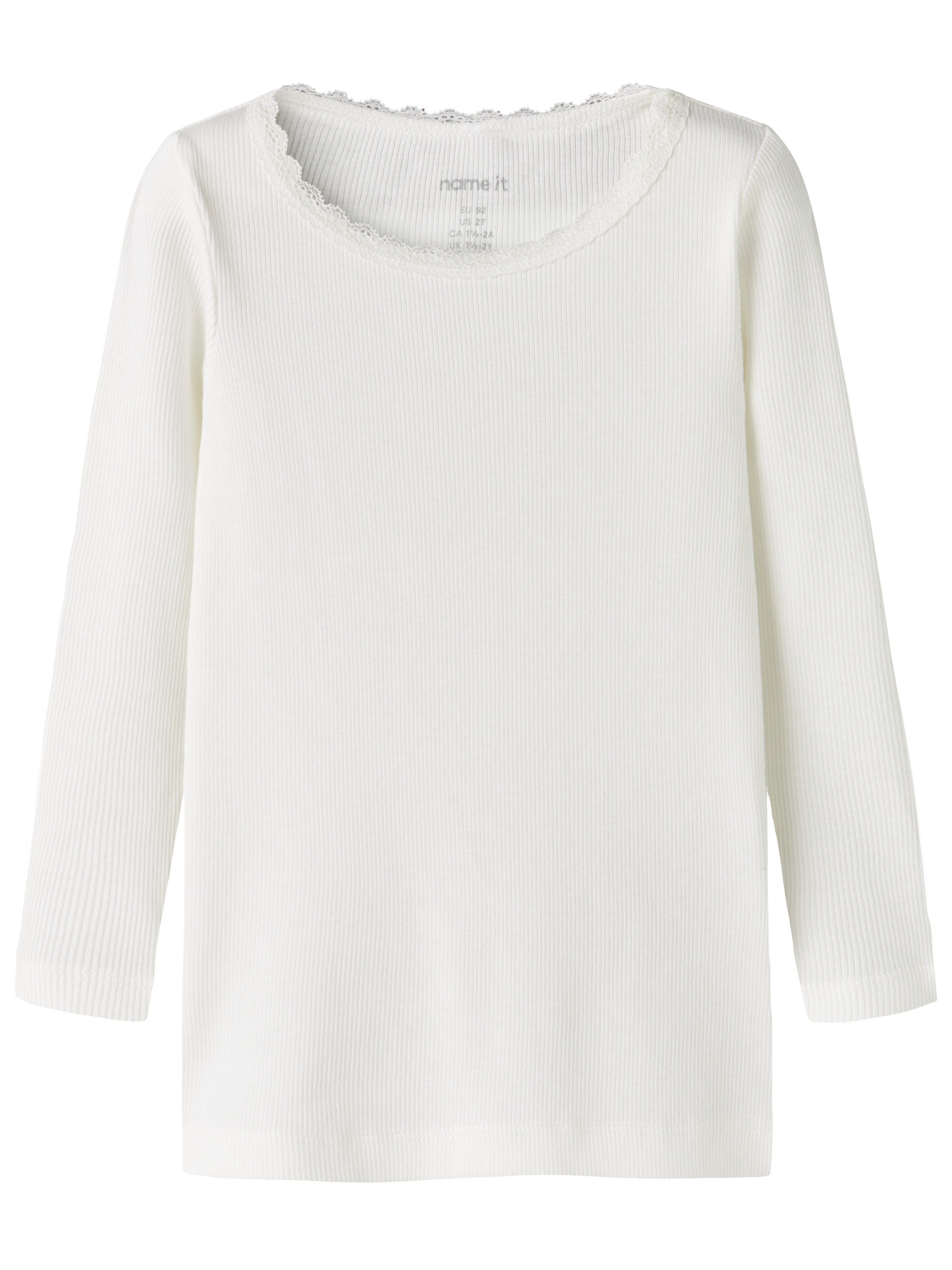 Name It Langarmshirt NMFKAB LS TOP NOOS in Feinripp und mit süßer Spitzenkante am Ausschnitt – Bild 2 von 5