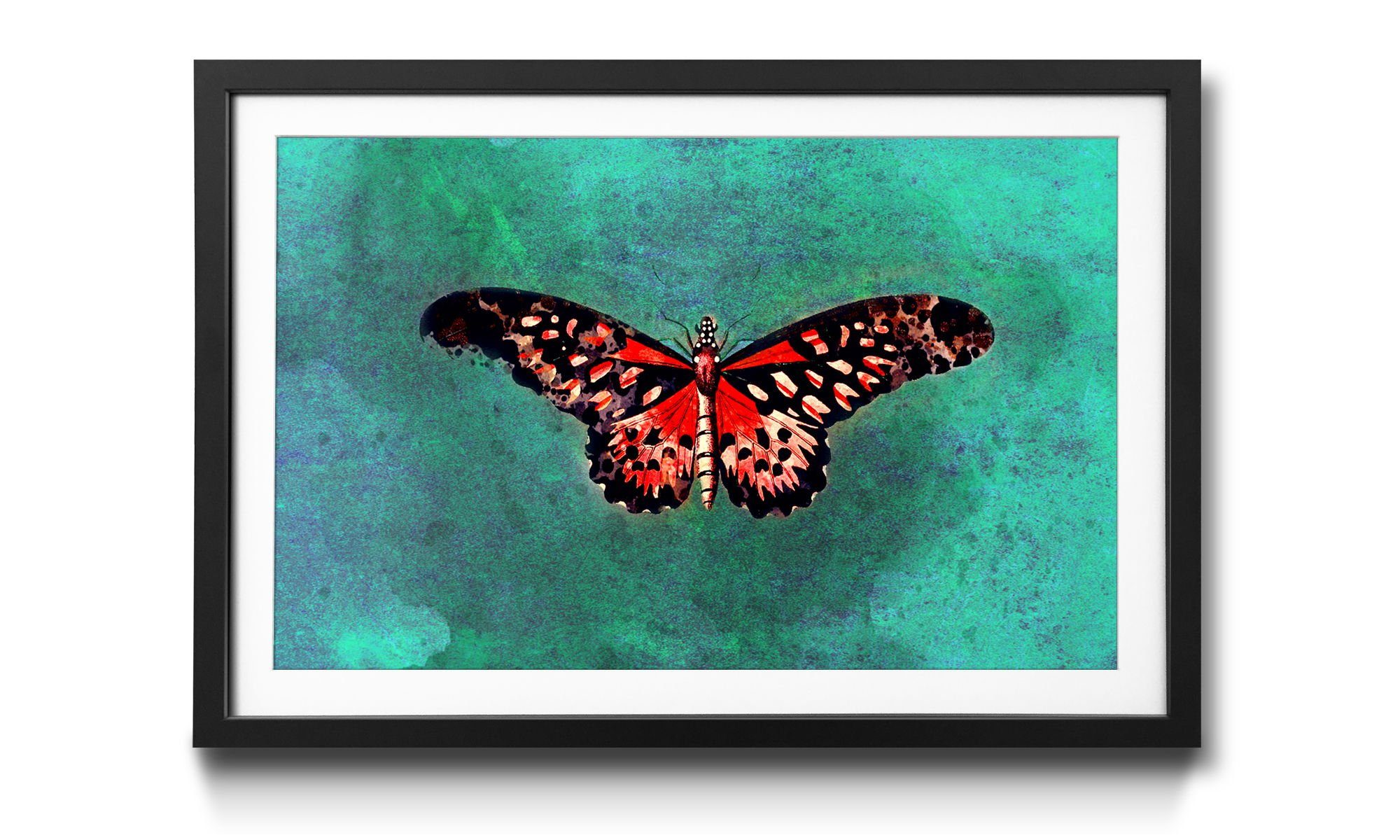WandbilderXXL Bild mit Rahmen Filigree Beauty, Schmetterling, Wandbild, in 4 Größen erhältlich