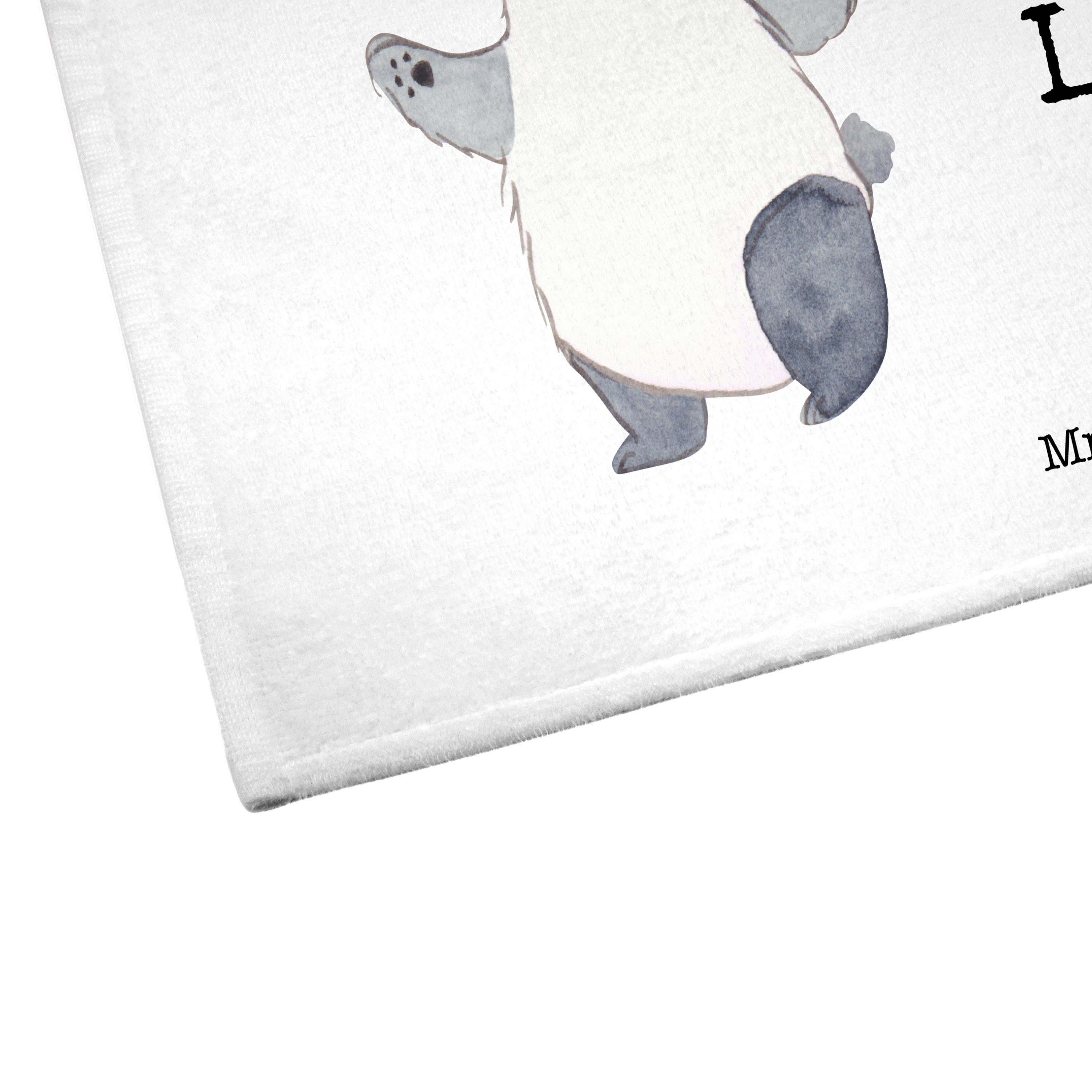 Mr. & Mrs. Panda - Leidenschaft Panda, (1-St) hi, Kollege, aus Geschenk, Firma, - Weiß Berater Handtuch