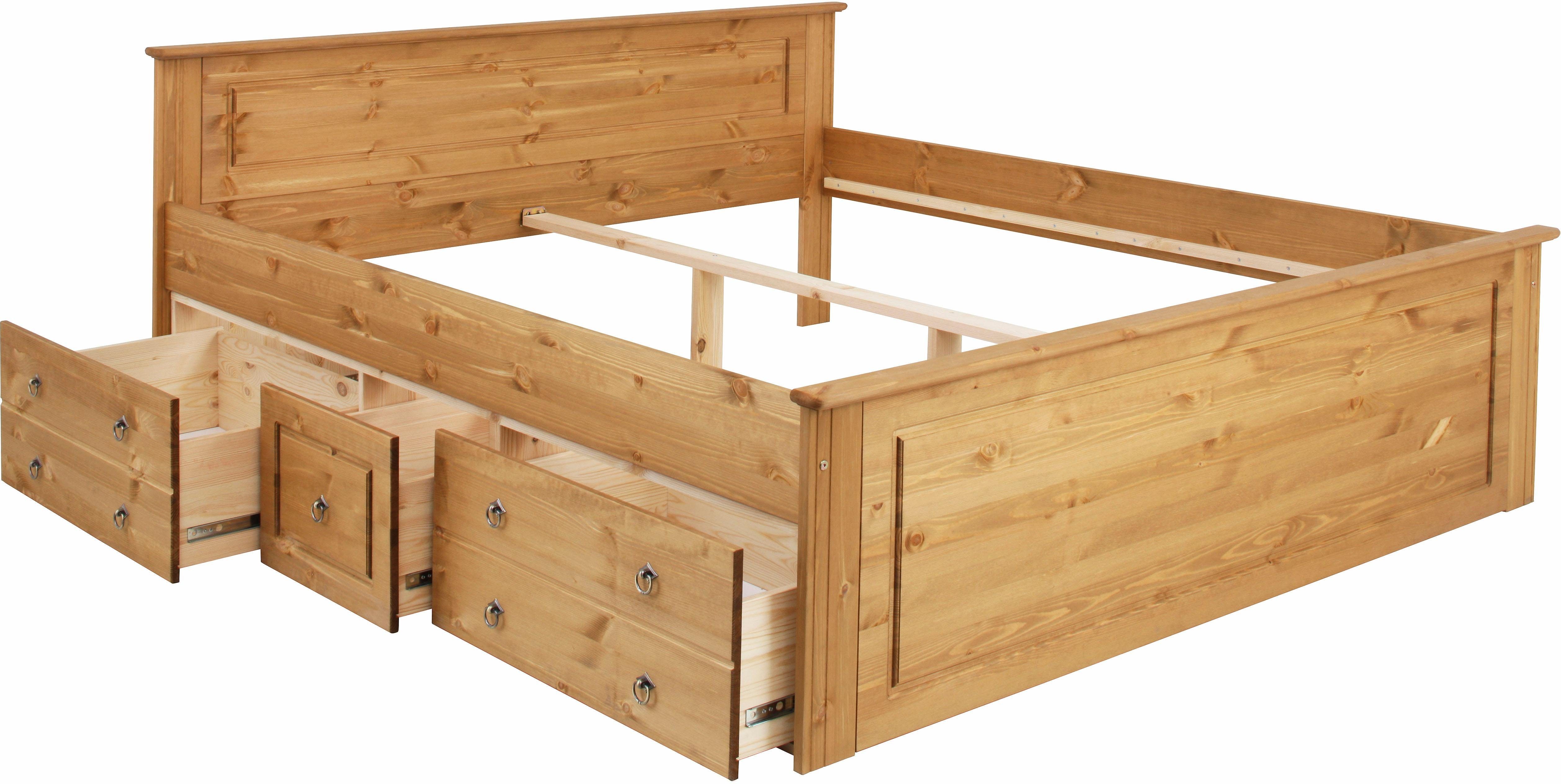 OTTO home Massivholzbett Hugo, FSC® zertifiziert, Landhausstil, zeitlos und edel (auch als Super Sparset inklusive Schubkästen), Stauraumbett, extra belastbar,  – Bild 5 von 5