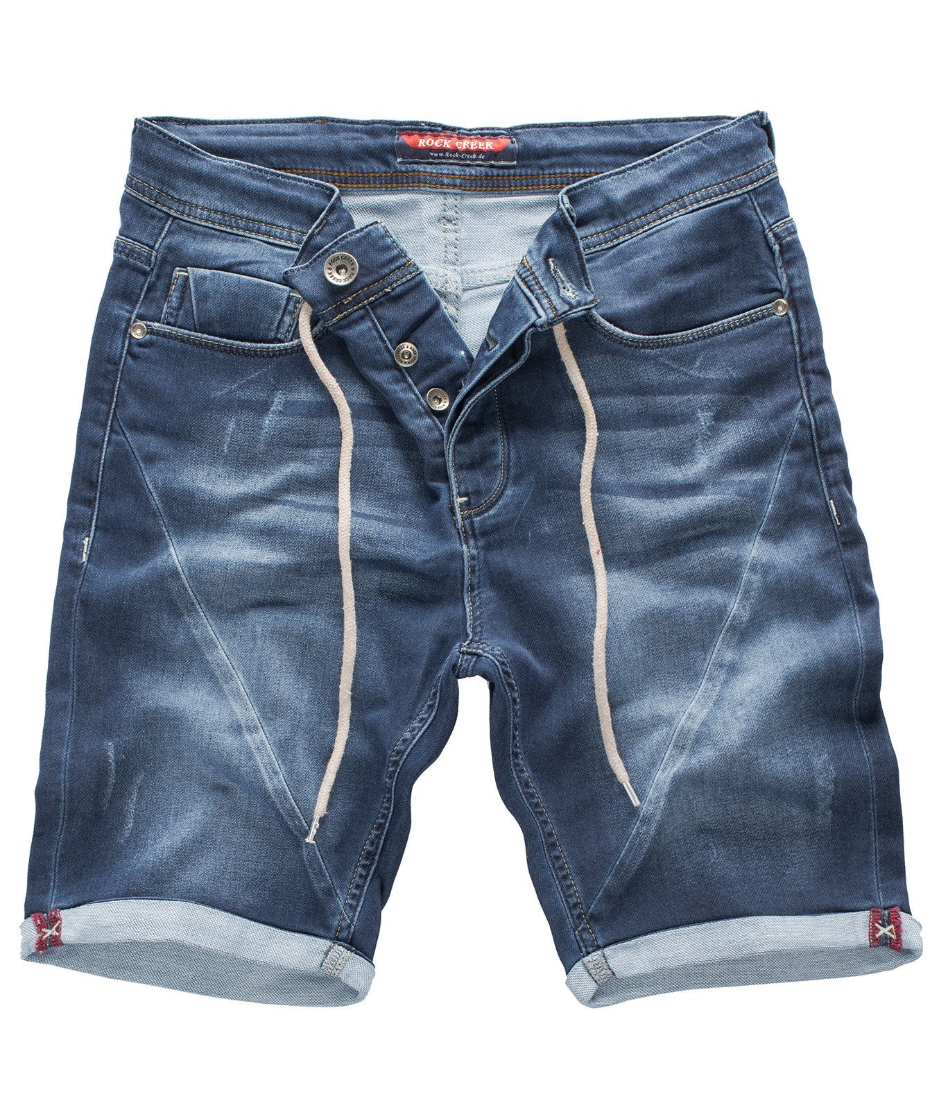 Shorts Shorts Sweat Royalblau Herren Jeans Rock RC-2200 Creek Jeansshorts