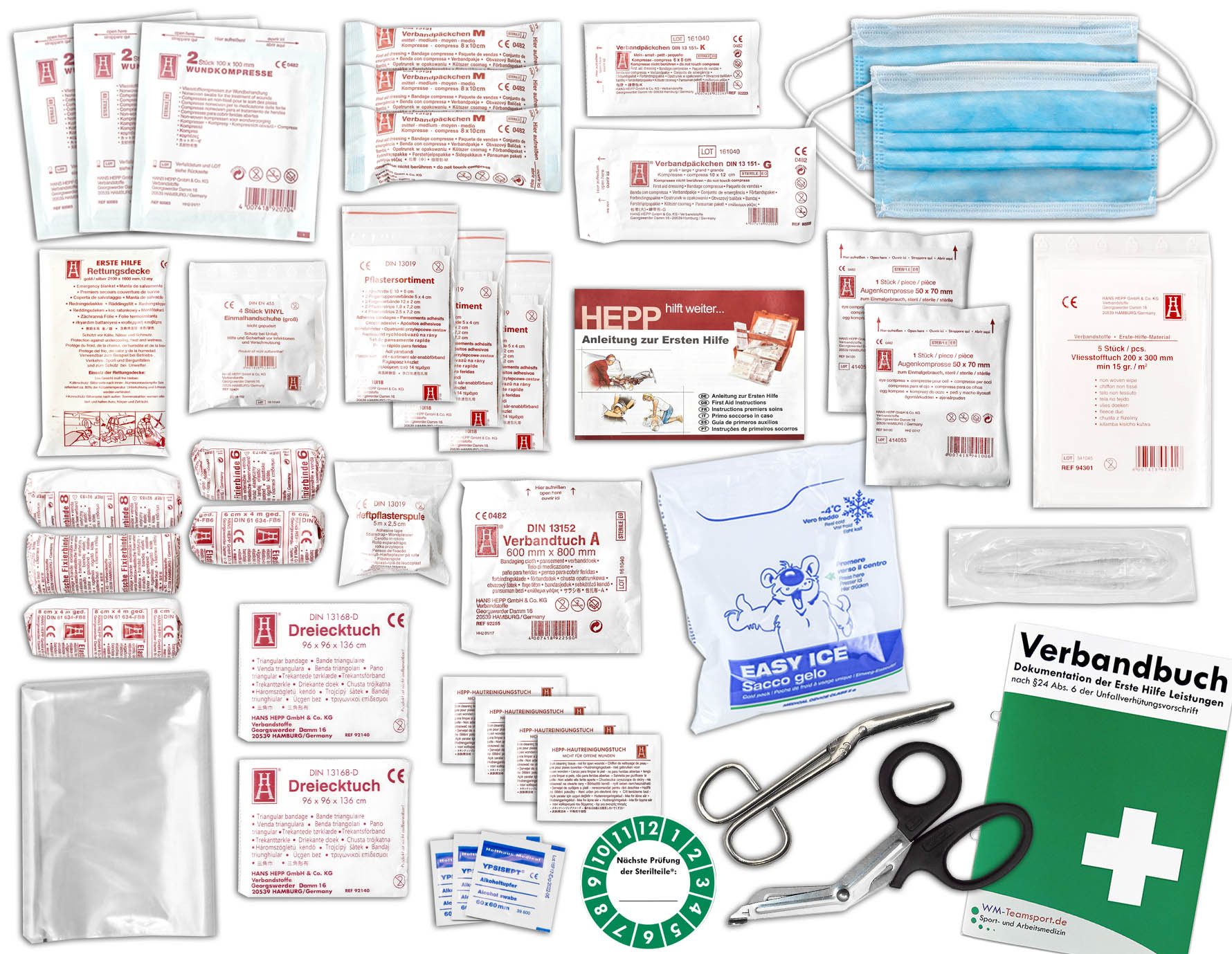 WM-Teamsport Erste-Hilfe-Koffer Erste-Hilfe-Koffer Quick – akt. DIN 13157 mit Notfallbeatmung