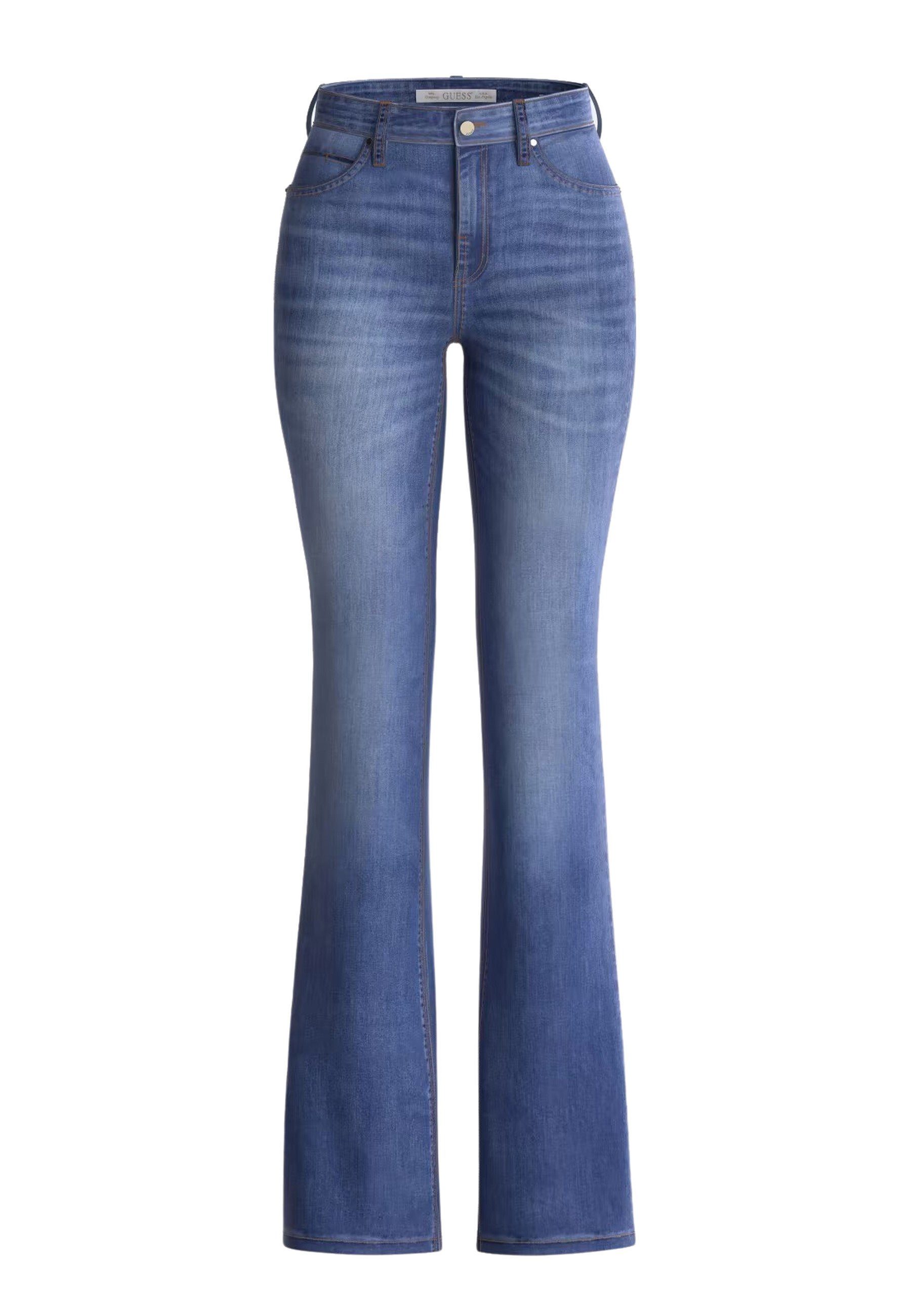 Guess 5-Pocket-Jeans Jeans Hochgeschnittene Bootcut-Jeans mit (1-tlg)