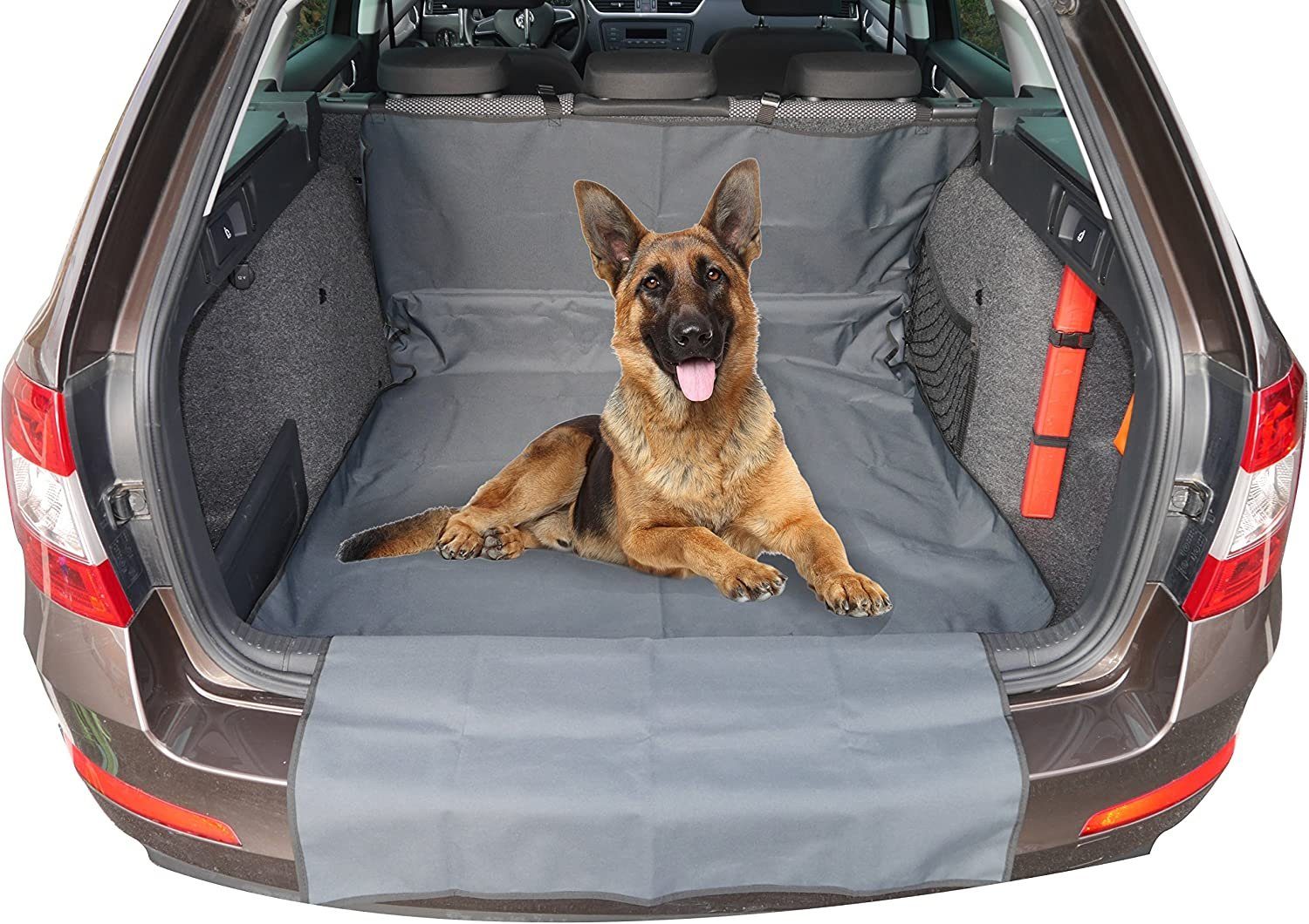 LANCO Automotive Kofferraummatte Premium Kofferraummatte 2-teilig für Ladekante und Innenraum, für Audi, Mercedes-Benz;BMW,SKODA;VW Kombi,Variant;T-Modell;Tourer;SUV, Abwaschbar;Flexibel;Geruchsneutral;2-teilig