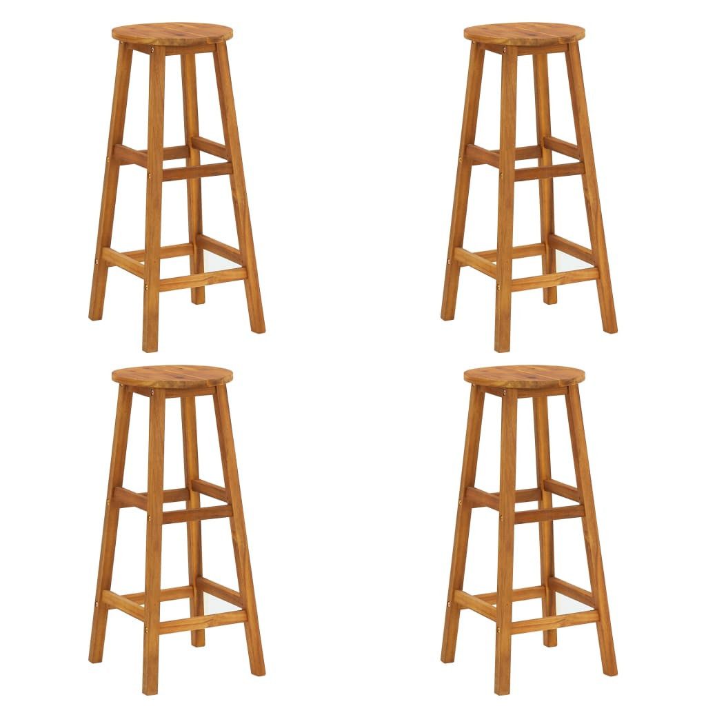 vidaXL Gartenlounge-Set 5-tlg. Gartenbar-Set Massivholz, (4-tlg)